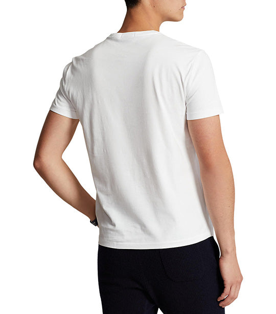Men's Custom Slim Fit Polo Bear Jersey T-Shirt White Ski Bear