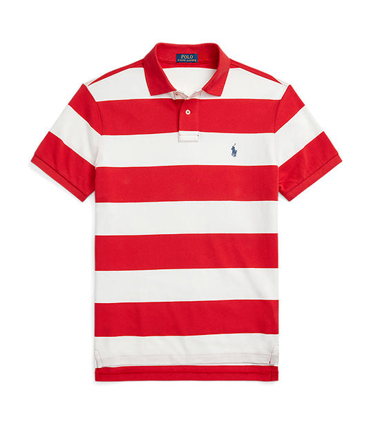 Mens red and white polo shirt hotsell