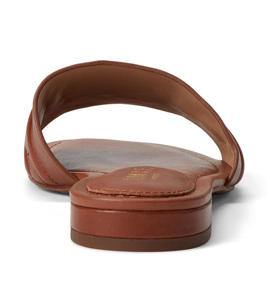 Alegra III Leather Slide Sandal Deep Saddle Tan