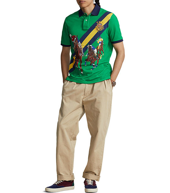 トップス polo ralph lauren billiards polo shirt L Polo Ralph Lauren Men's Classic Fit Polo Match–Print Polo
