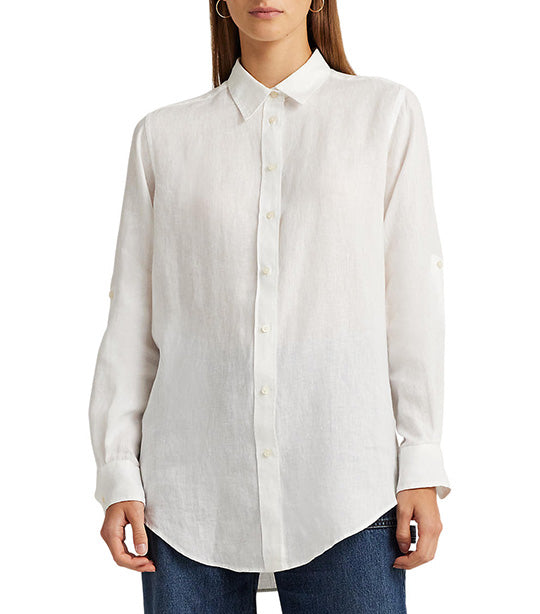 Women's Linen Shirt White