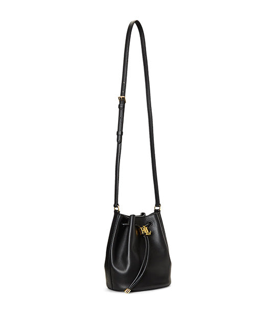 Women's Leather Medium Andie Drawstring Bag Black