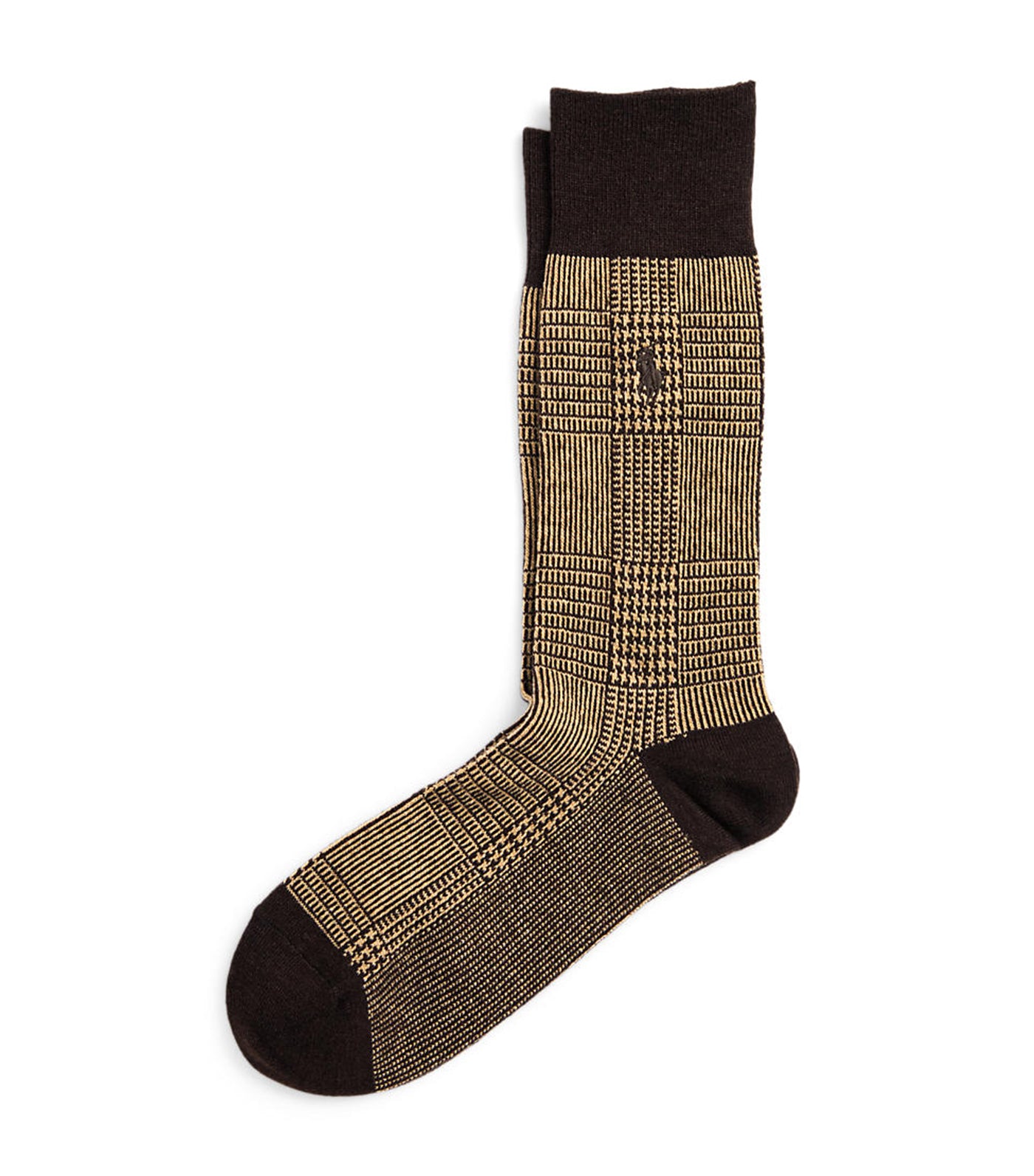 Men's Houndstooth Trouser Socks Mohican Brown