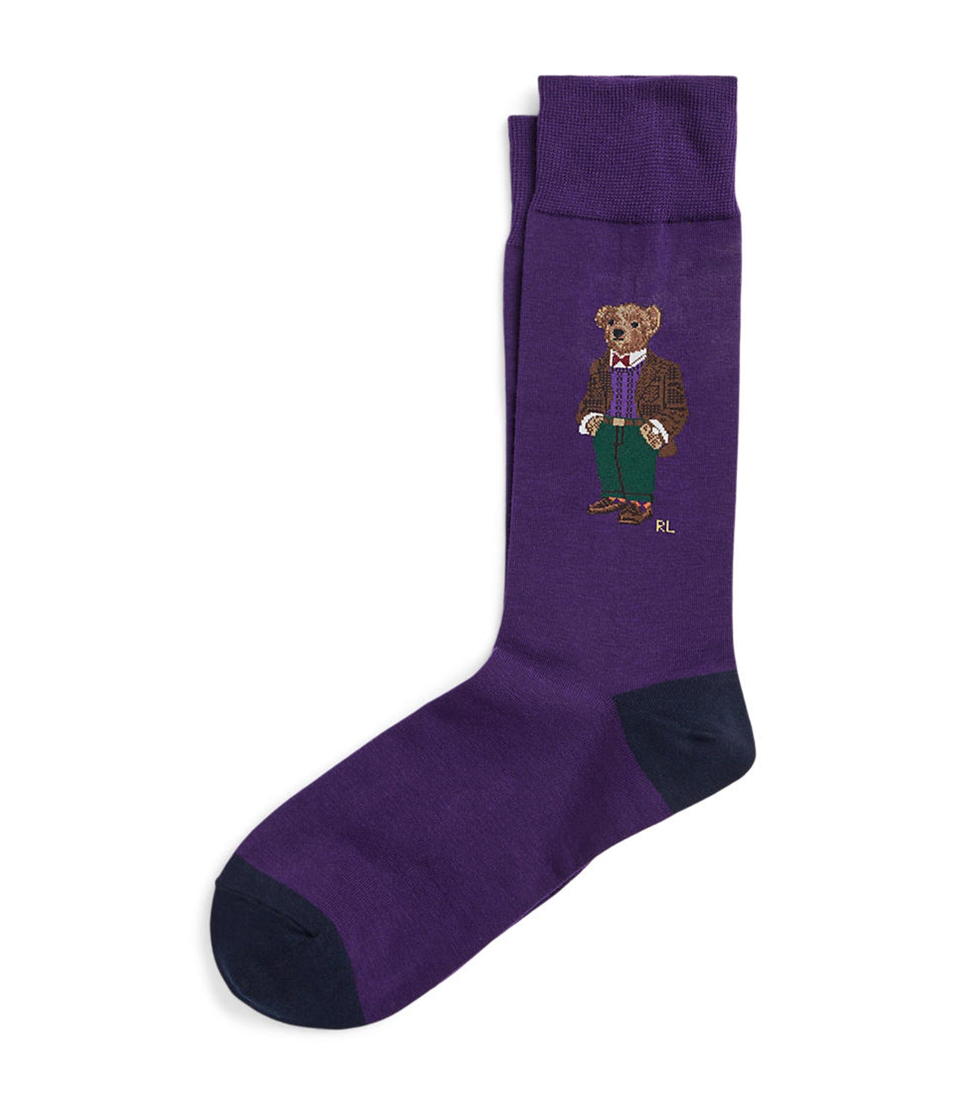 Men's Polo Bear Boot Socks Branford Purple