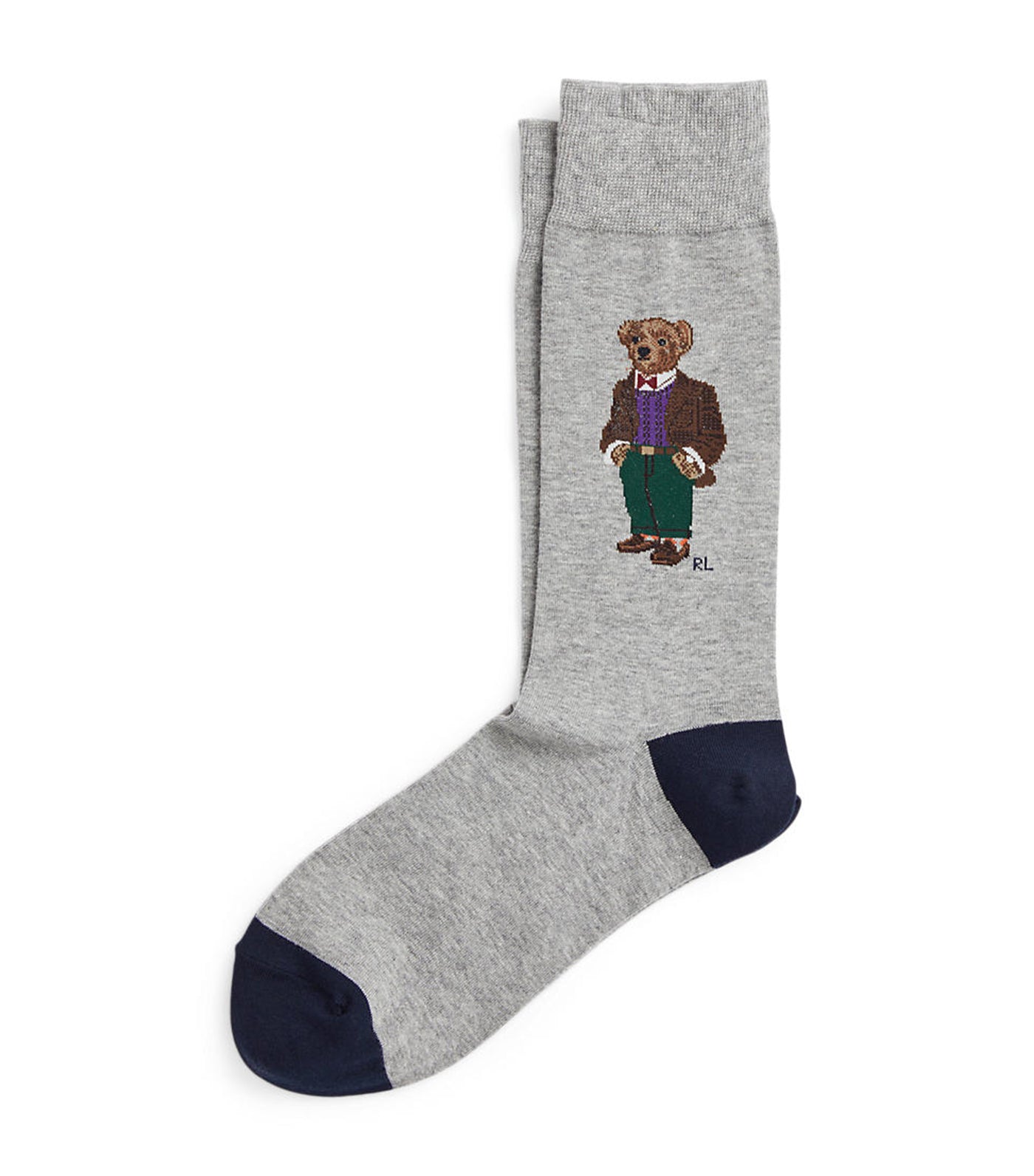 Men's Polo Bear Boot Socks Foster Gray Heather