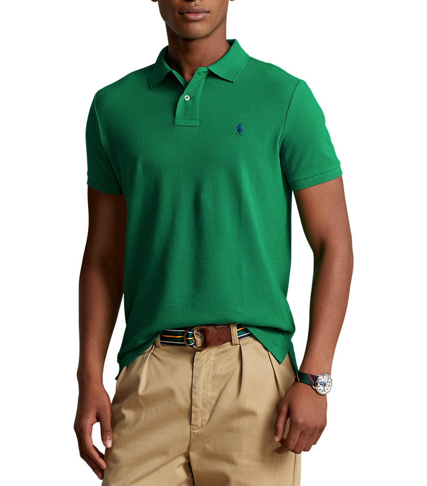 Men's Custom Slim Fit Mesh Polo Shirt Billiard