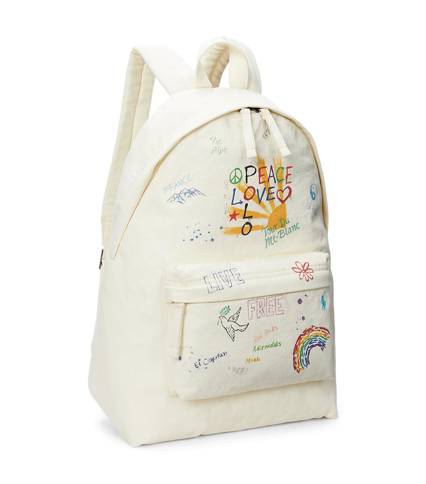 Peace Love Polo Canvas Backpack