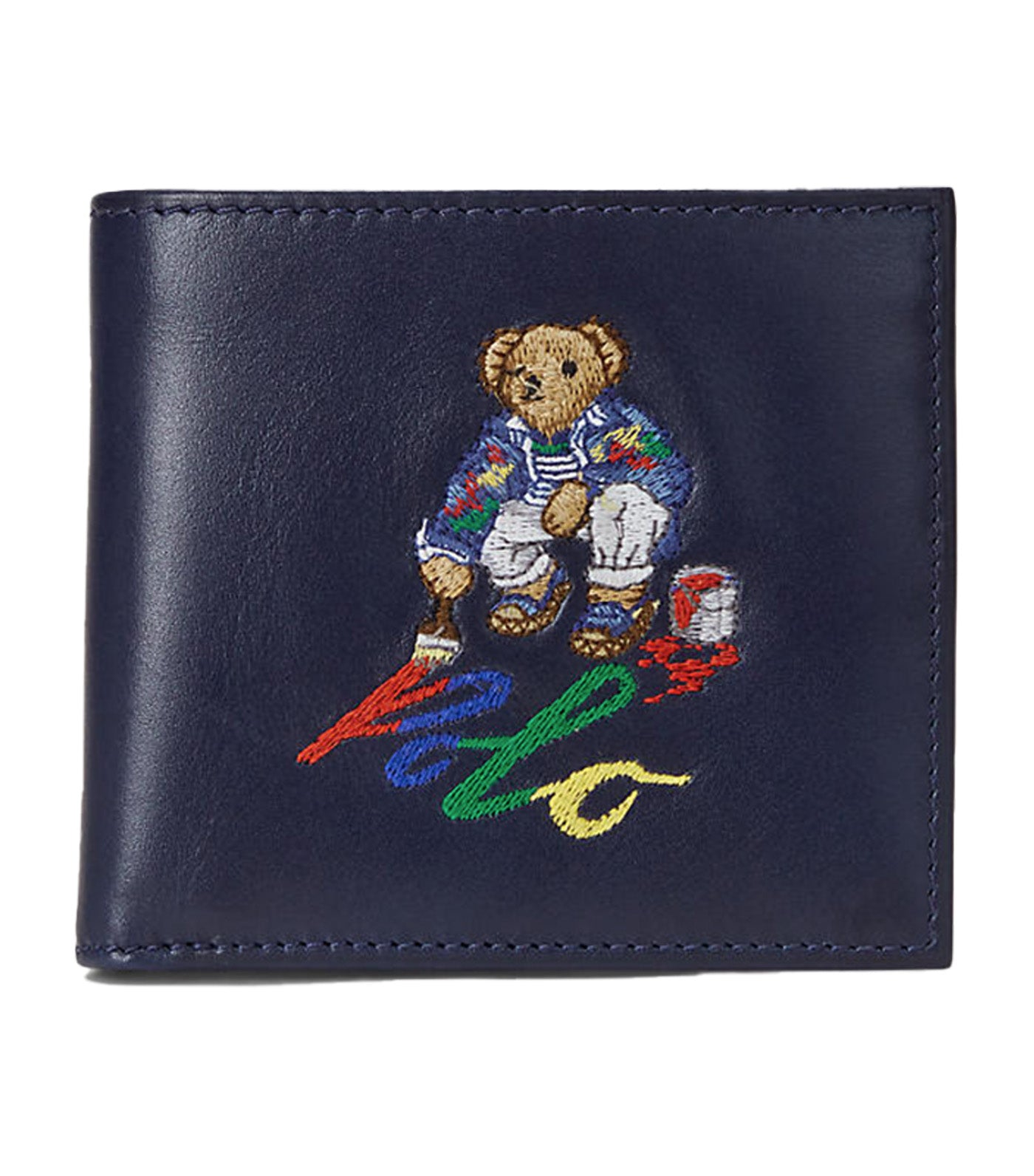 Polo Bear Leather Billfold Wallet