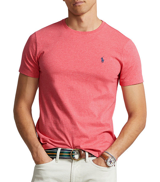 Men's Custom Slim Fit Jersey Crewneck T-Shirt Highland Rose Heather