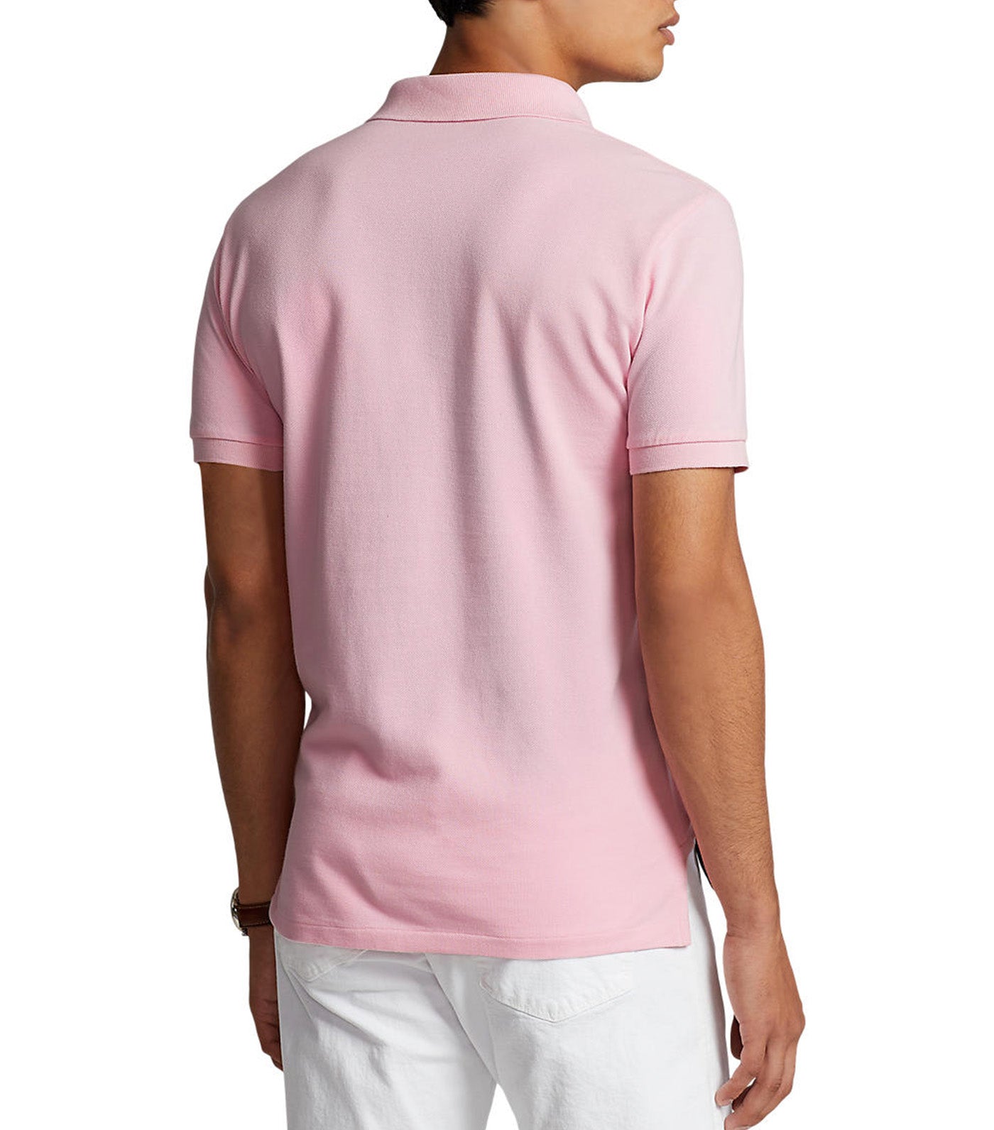 Men's Slim Fit Mesh Polo Shirt Carmel Pink
