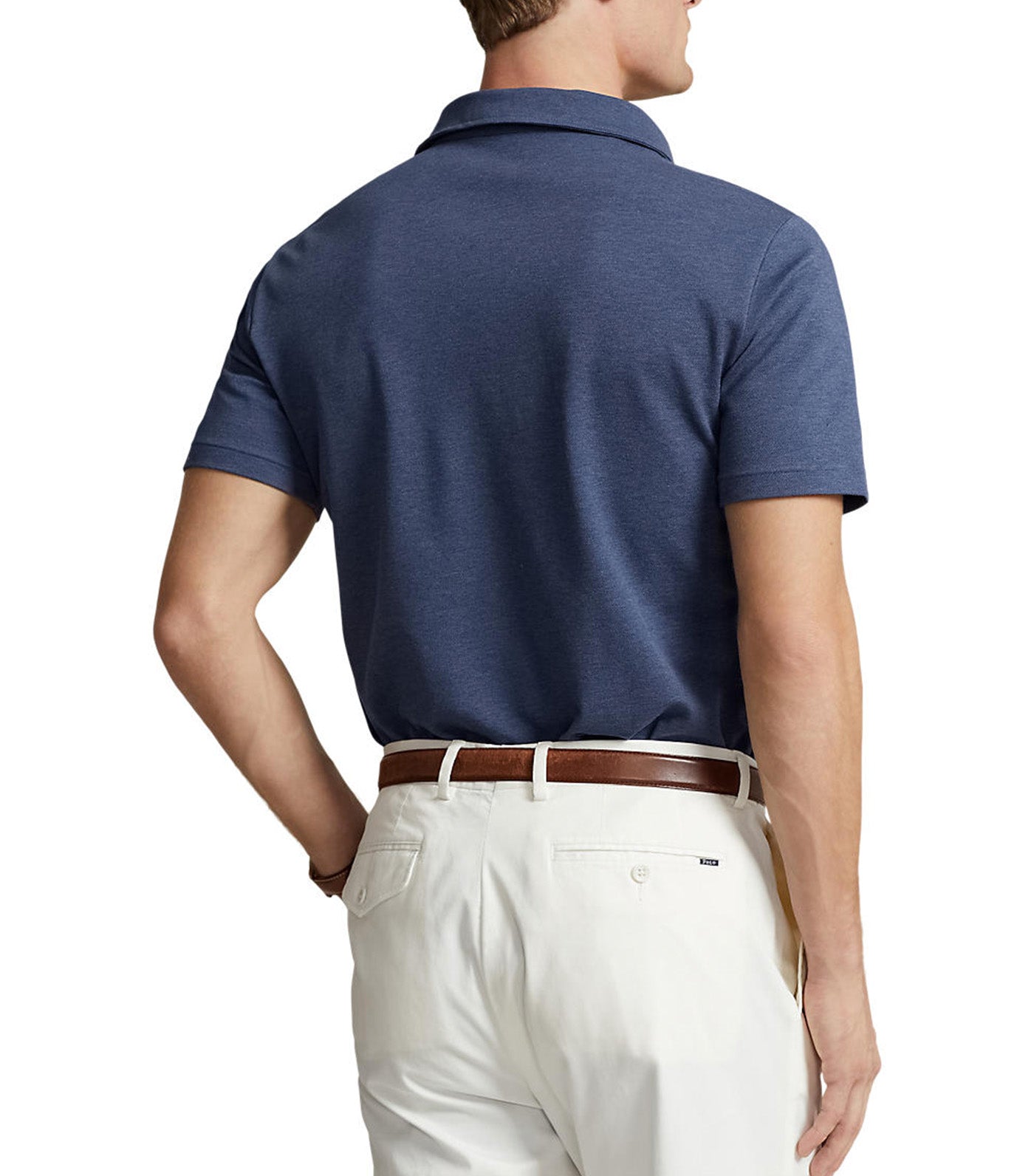 Men's Classic Fit Stretch Mesh Polo Shirt Refined Navy