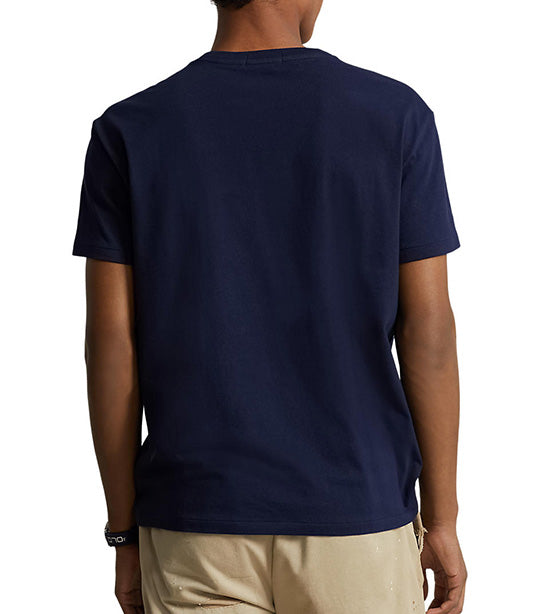 Men's Classic Fit Graphic Logo Jersey T-Shirt Navy