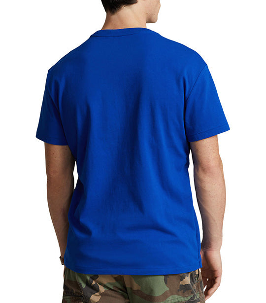 Men's Classic Fit Graphic Logo Jersey T-Shirt Blue