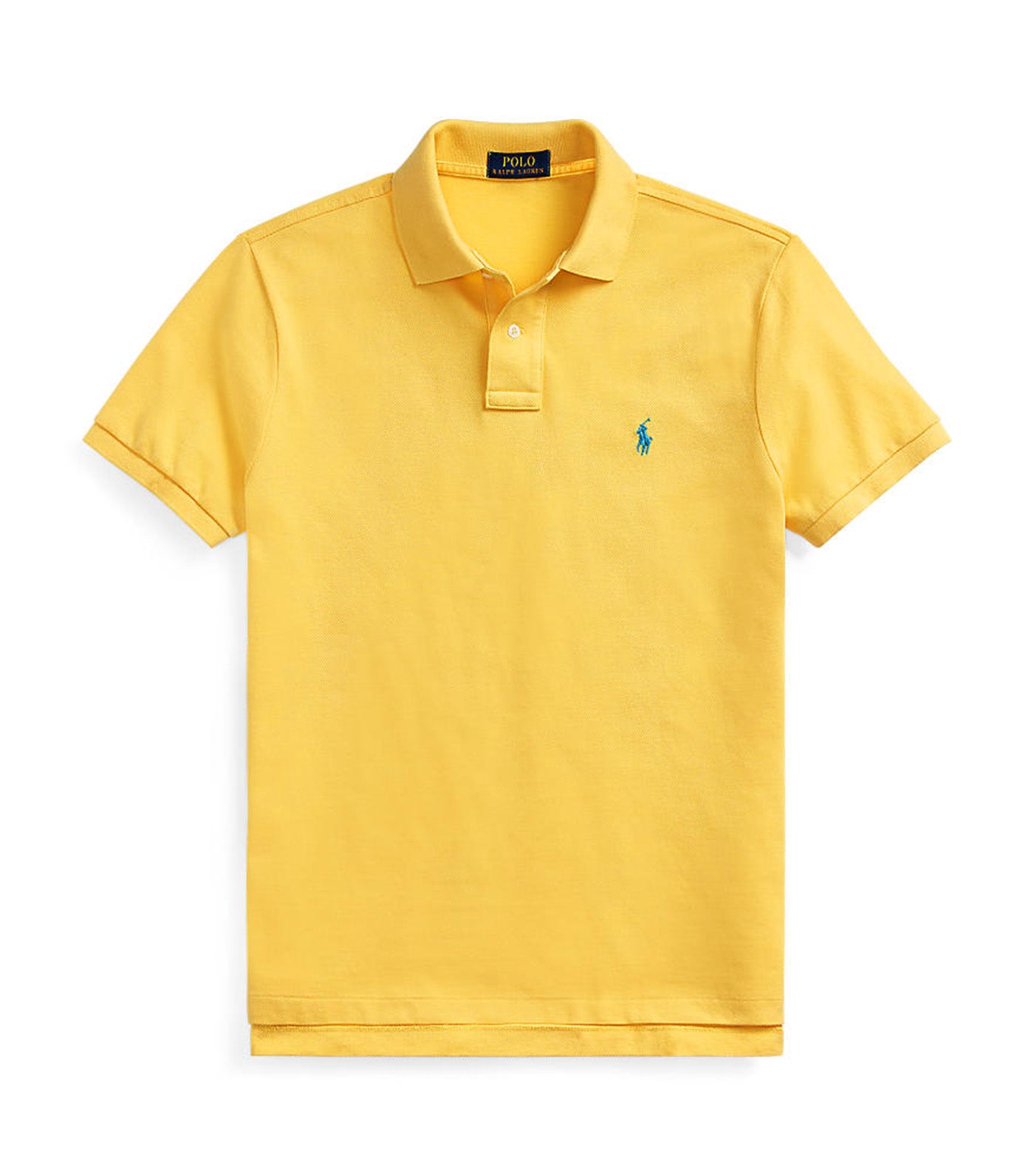 Men's Custom Slim Fit Mesh Polo Shirt Yellowfin
