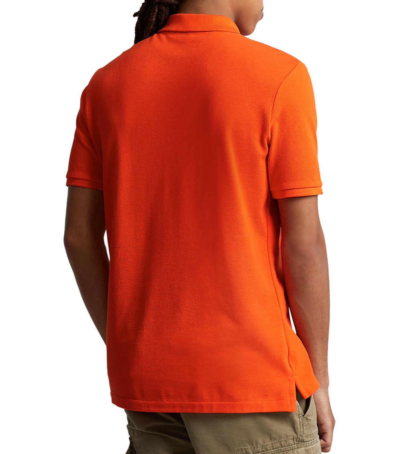 Men's Custom Slim Fit Mesh Polo Shirt Sailing Orange