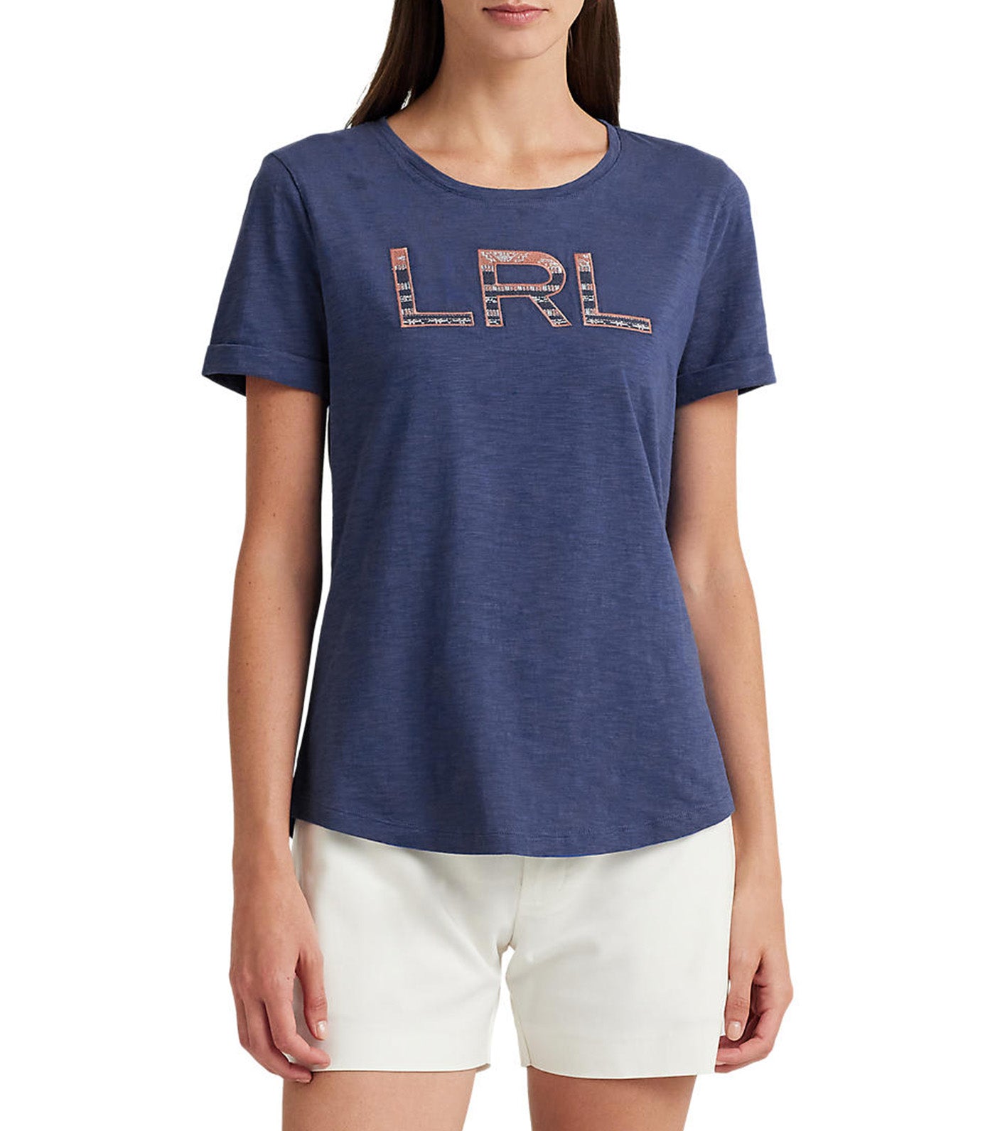 Women's Logo Cotton Jersey Tee Indigo Sail