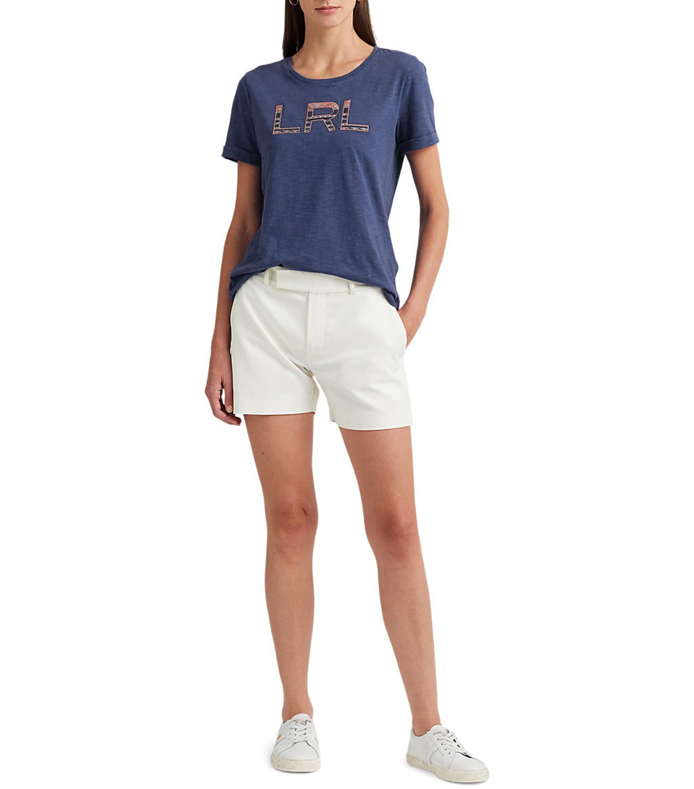 Women's Logo Cotton Jersey Tee Indigo Sail