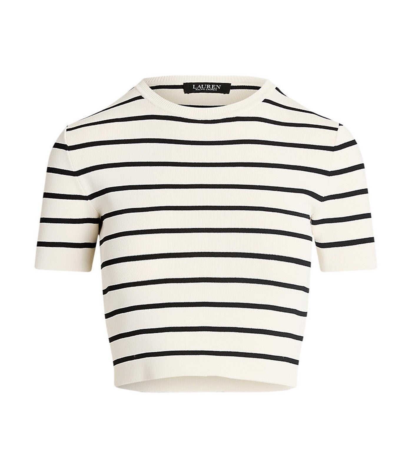 Ralph outlet Lauren Black Cream Stripe Top L