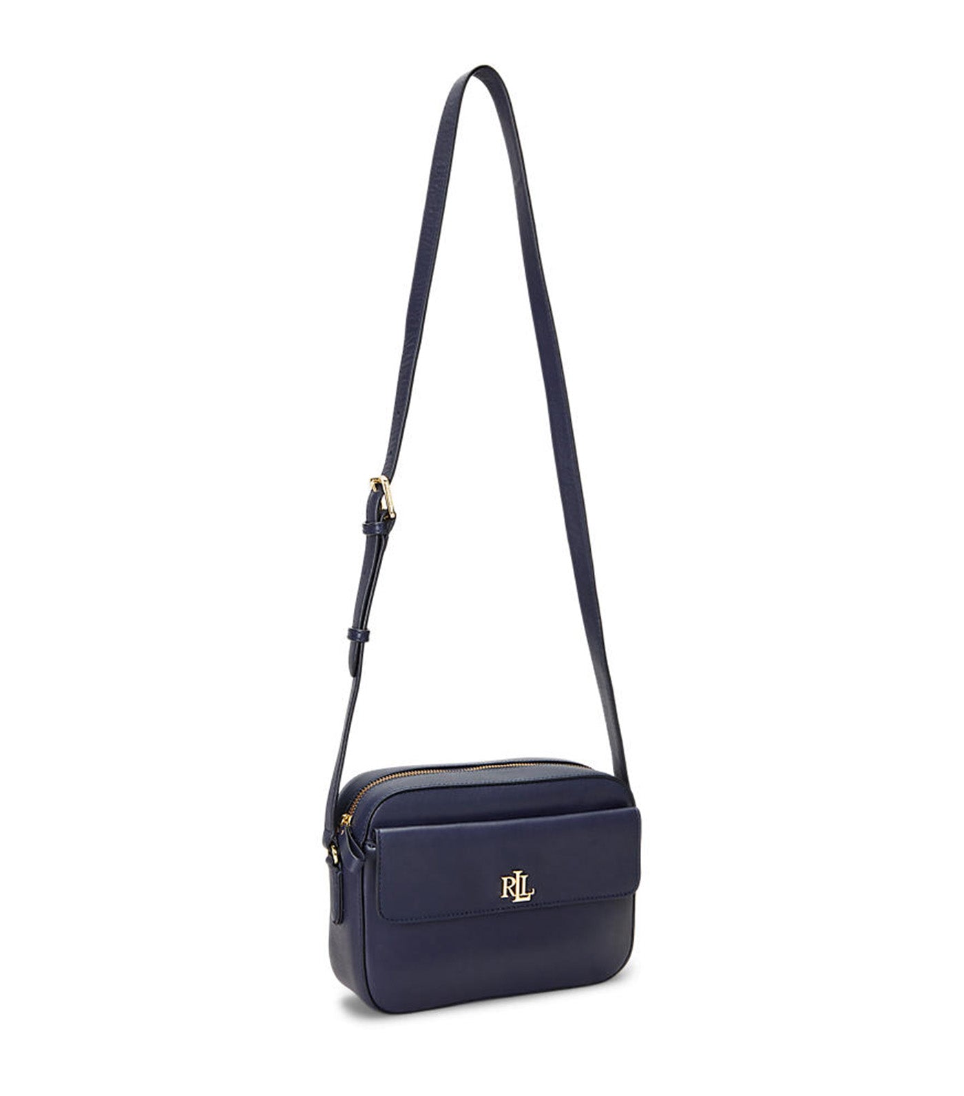 Women's Leather Medium Marcy Camera Bag Navy