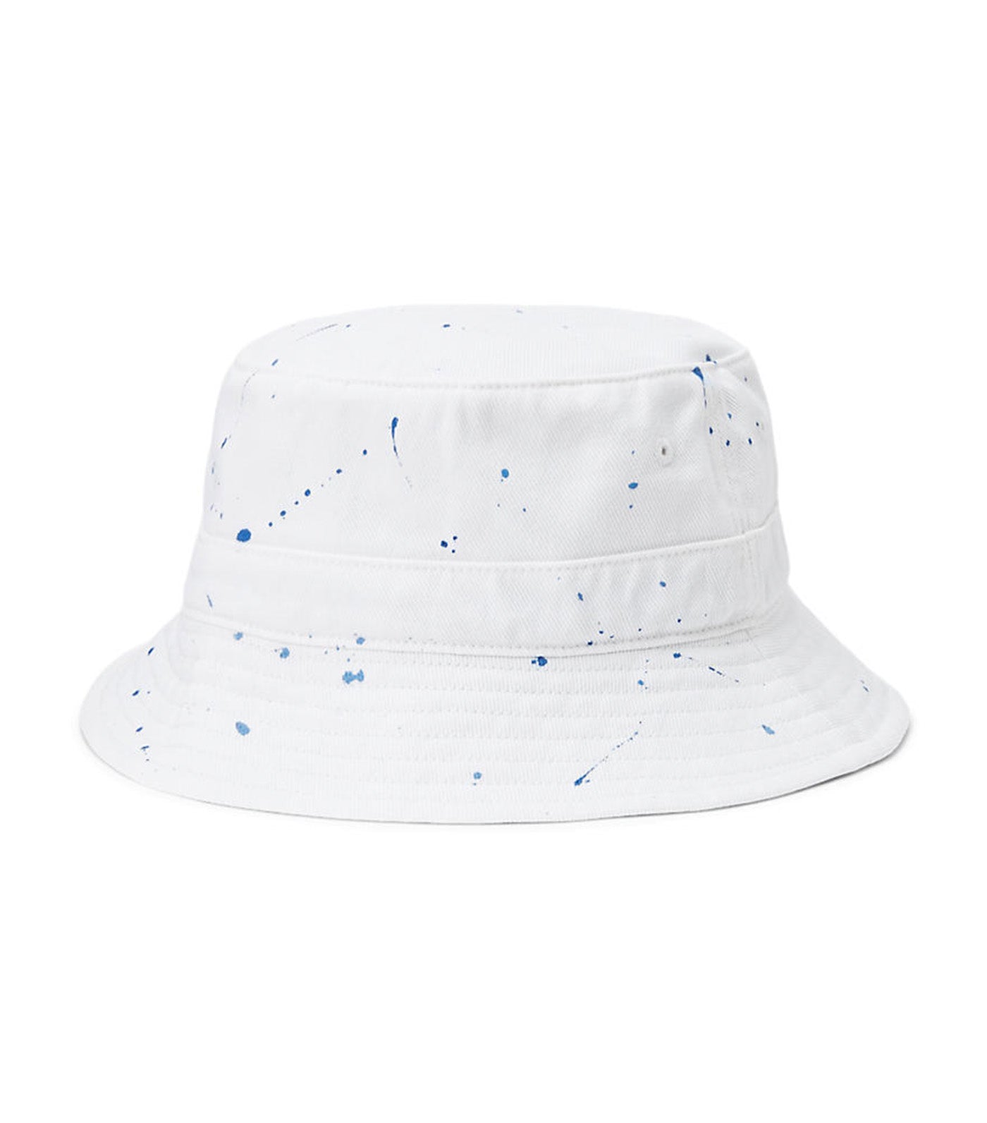 Men's Polo Bear Paint-Splatter Bucket Hat White