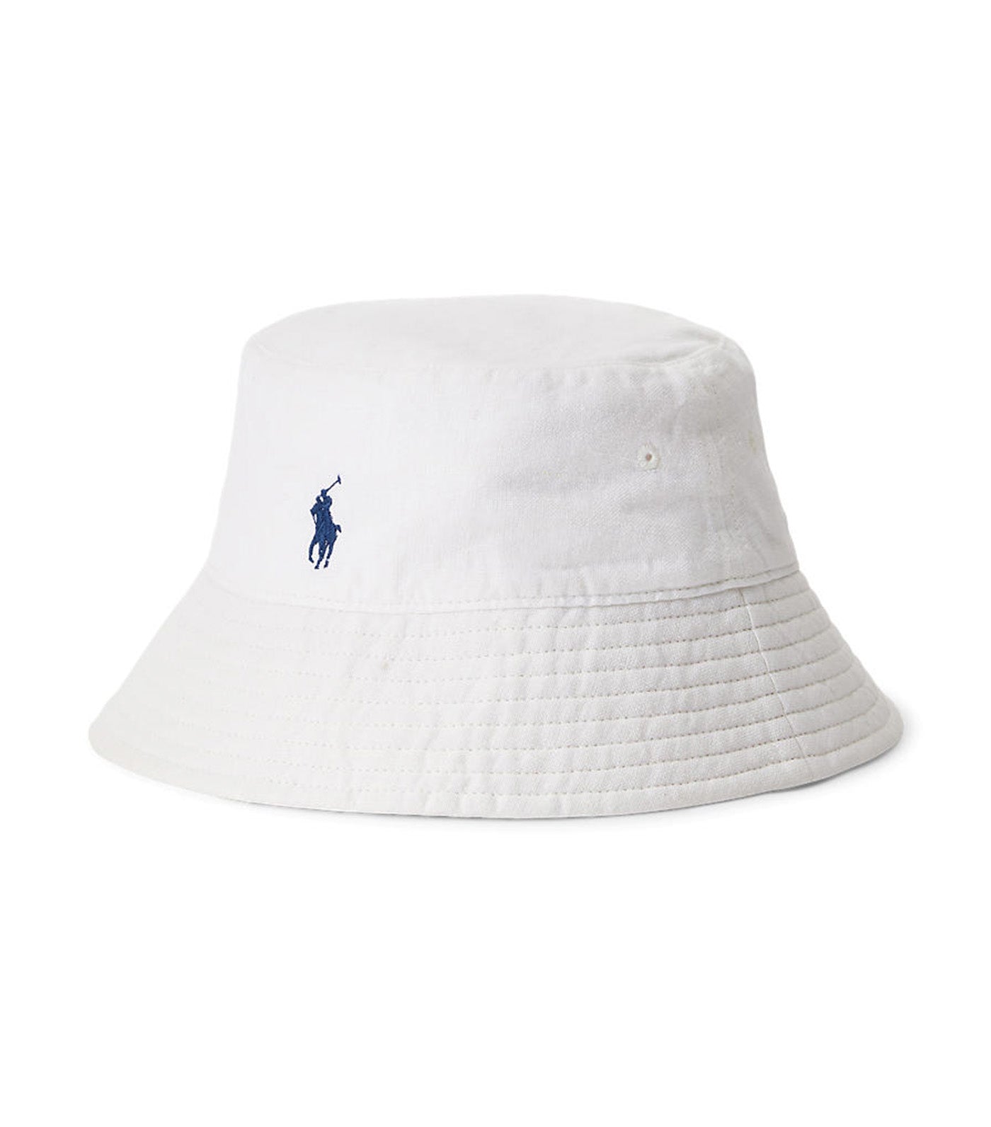 Women's Linen Bucket Hat Deckwash White