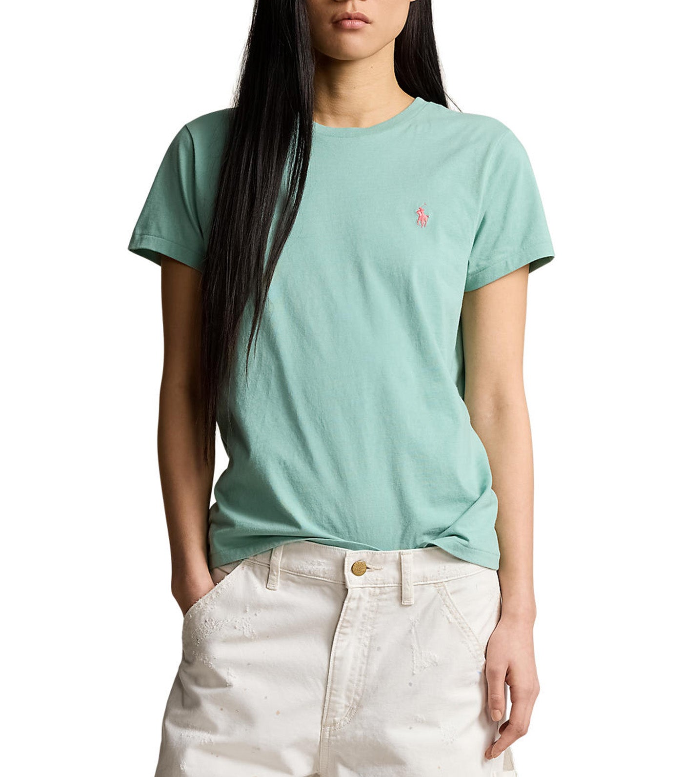 Women's Cotton Jersey Crewneck Tee Essex Green