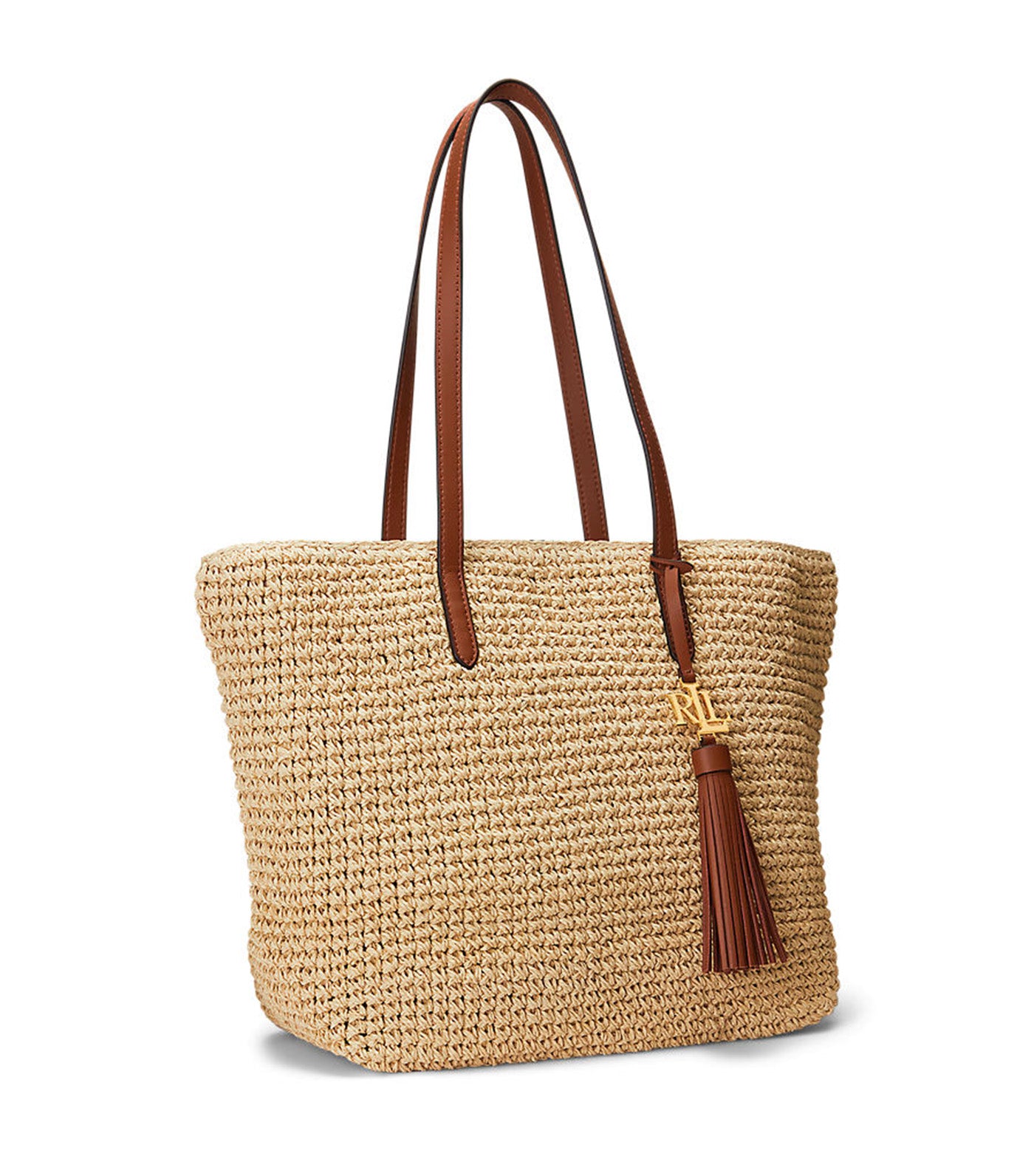 Women's Straw Medium Whitney Tote Natural/Lauren Tan