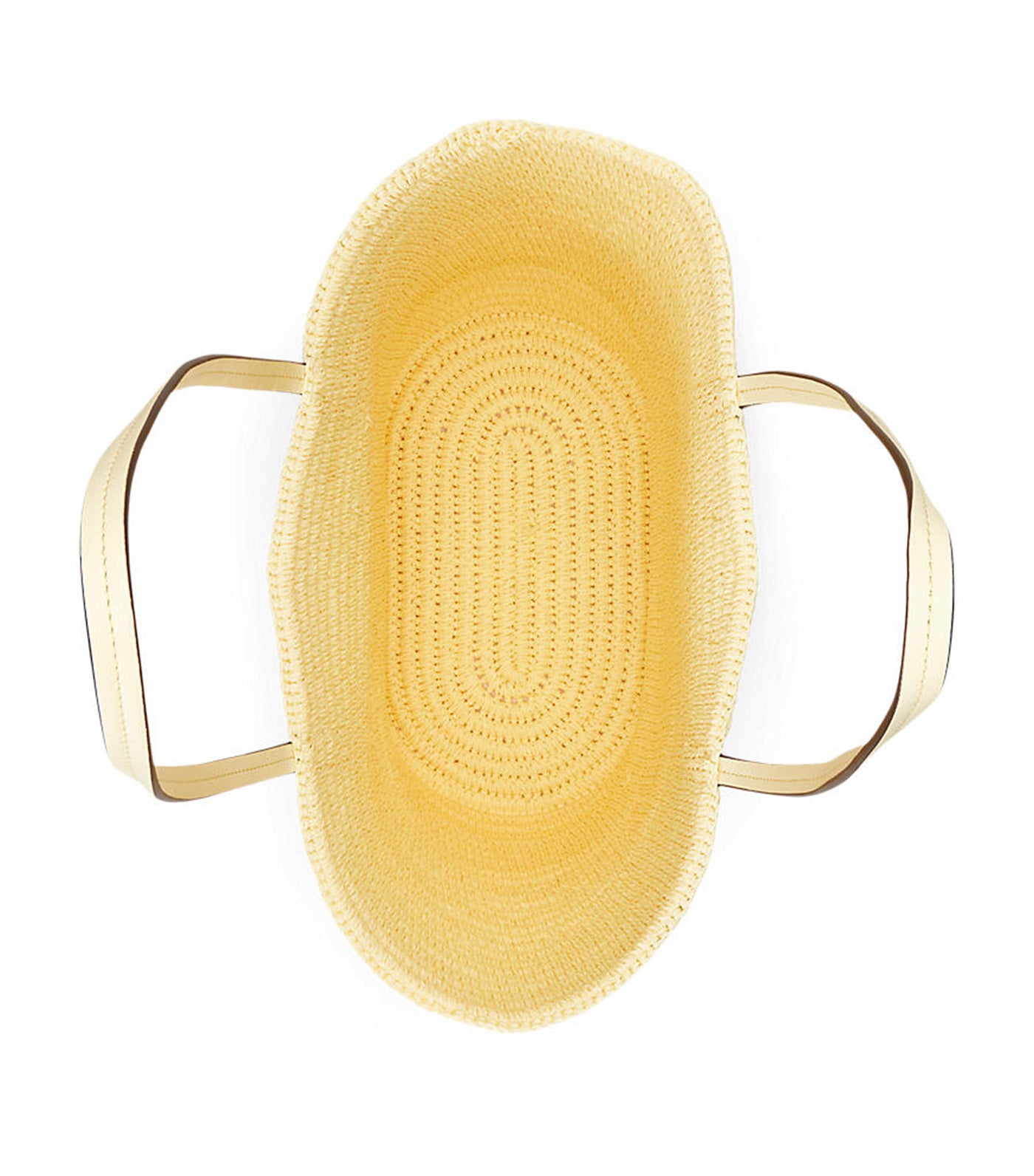 Lauren Ralph Lauren Women's Leather-Trim Straw Large Brie