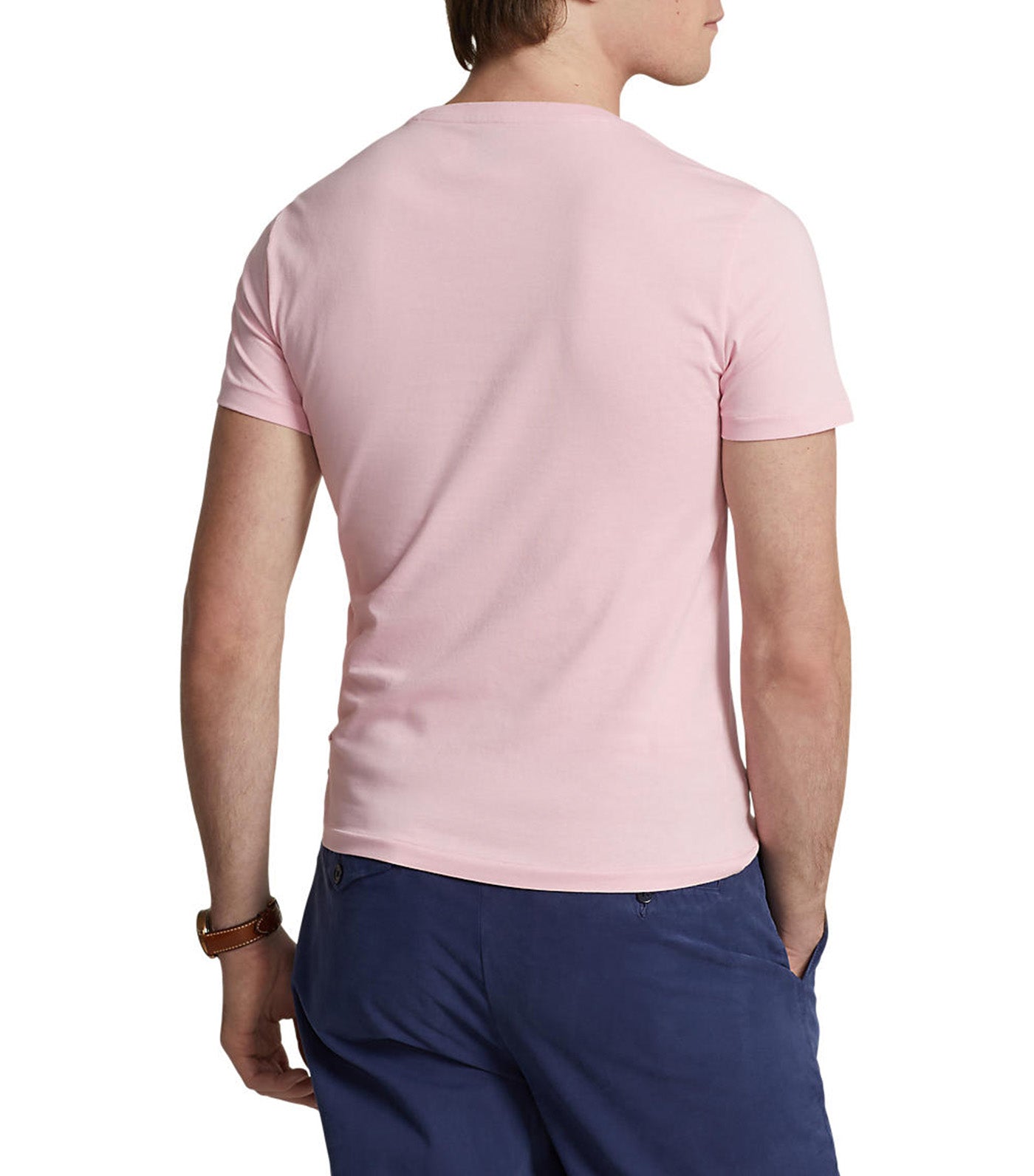 Men's Custom Slim Fit Jersey Crewneck T-Shirt Garden Pink