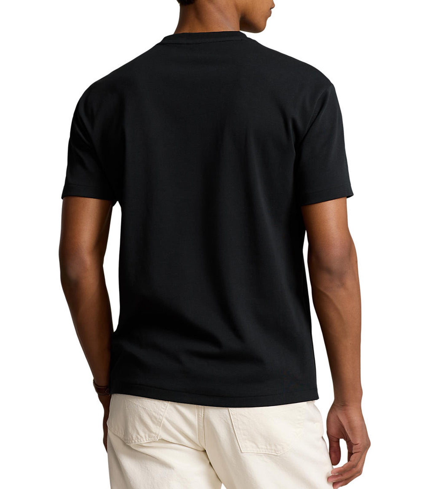 Men's Custom Slim Fit Soft Cotton T-Shirt Polo Black