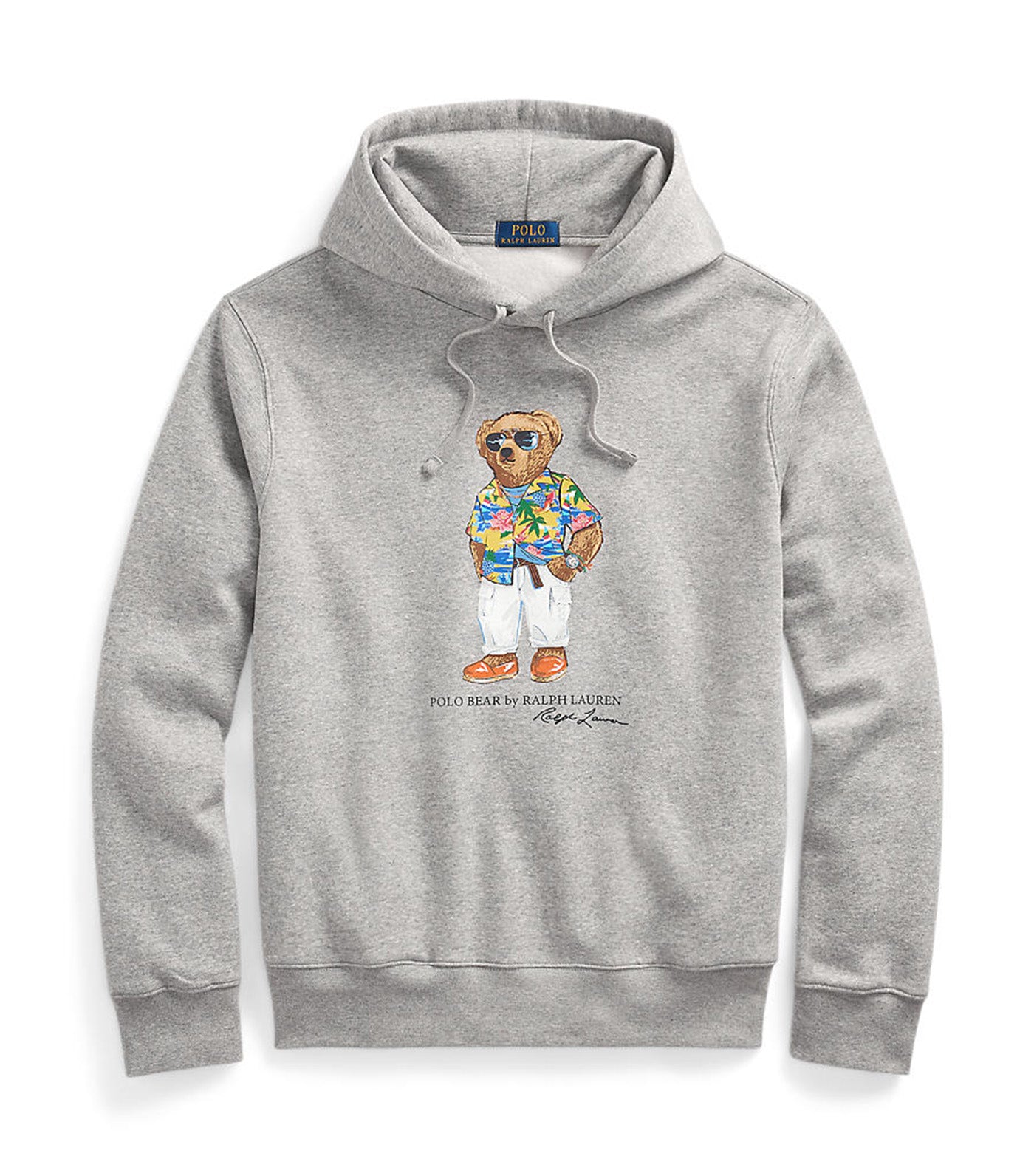 Men's Polo Bear Fleece Hoodie Gray