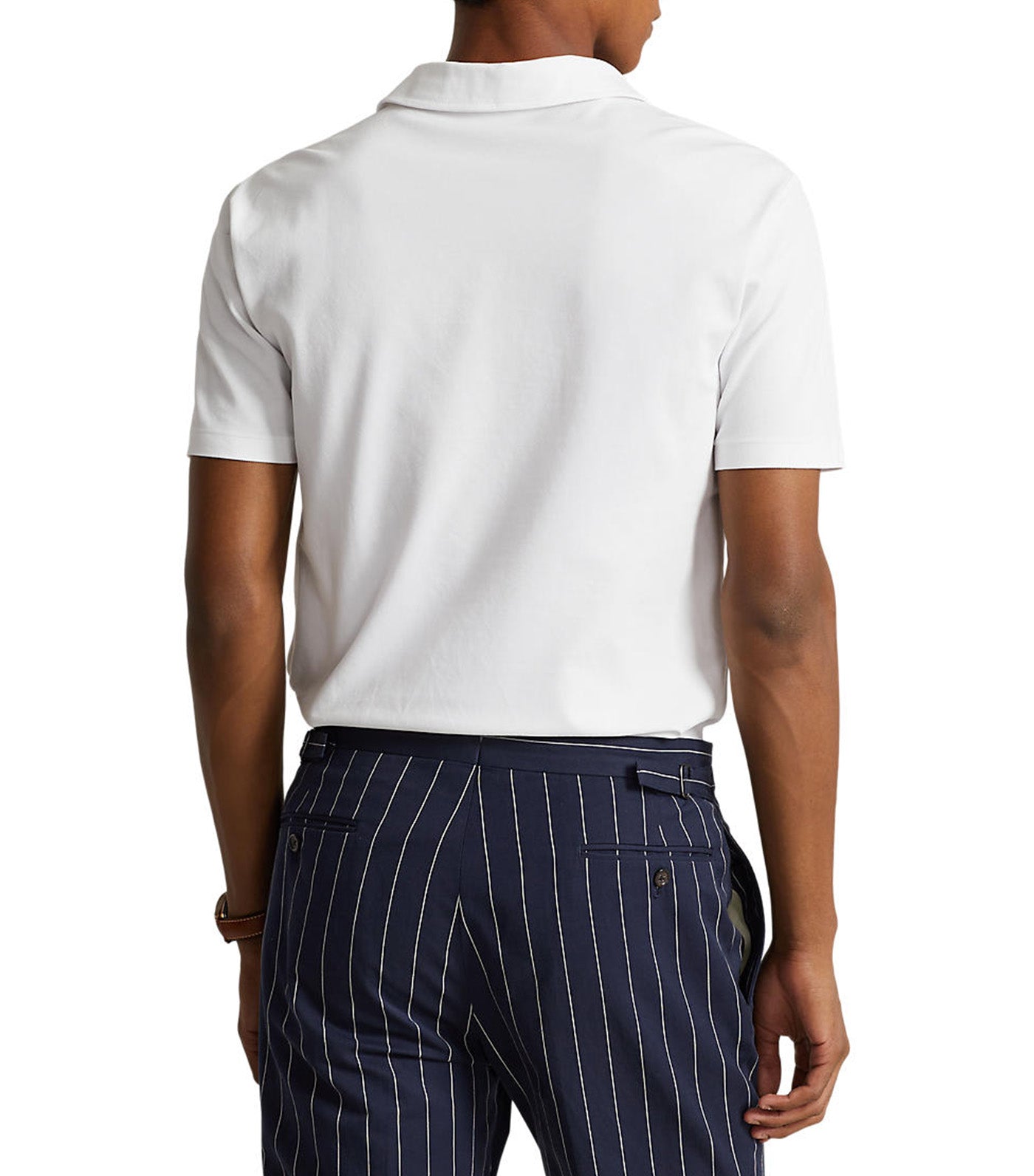 Men's Classic Fit Stretch Mesh Polo Shirt White