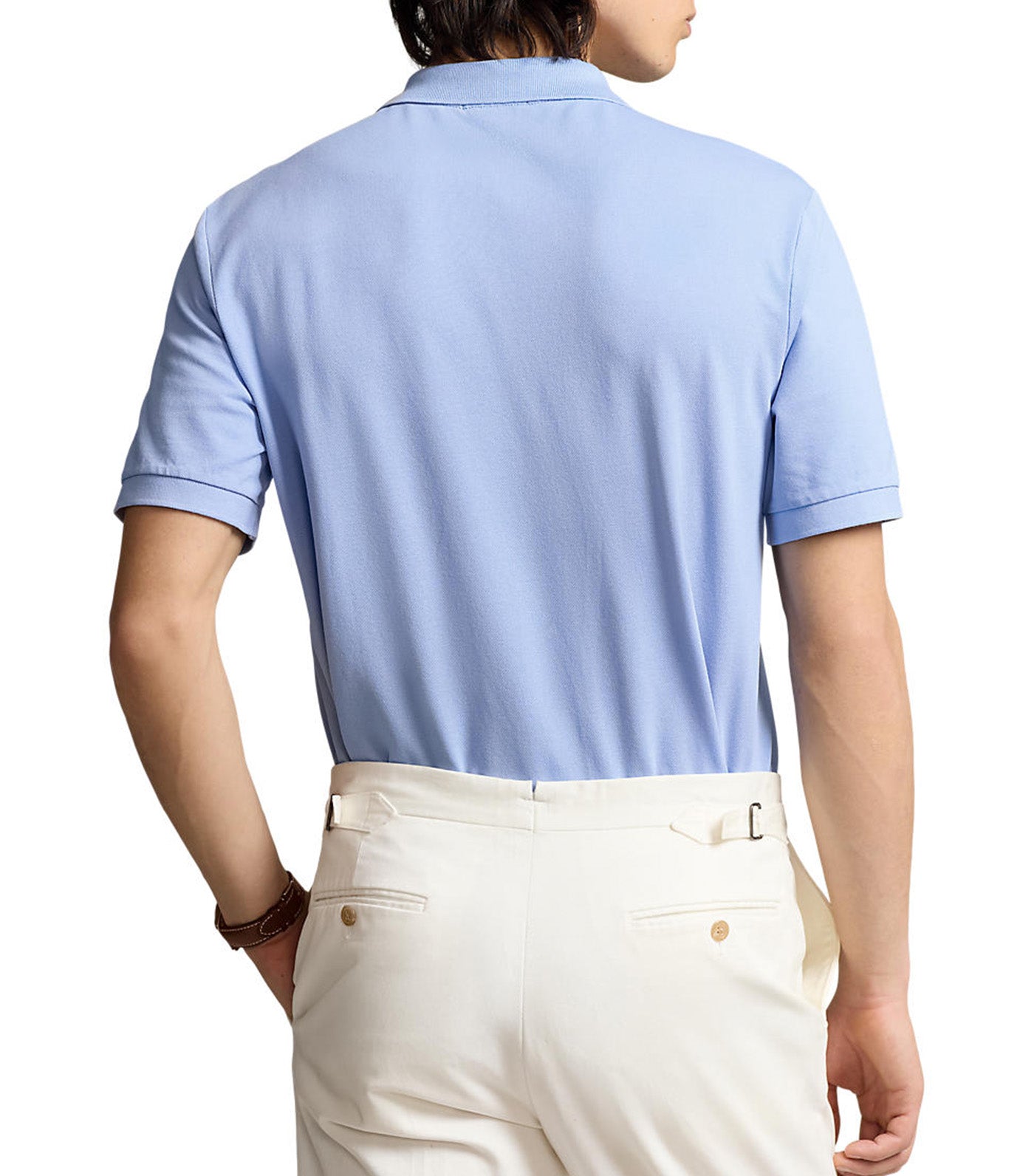Men's Classic Fit Stretch Mesh Polo Shirt Austin Blue