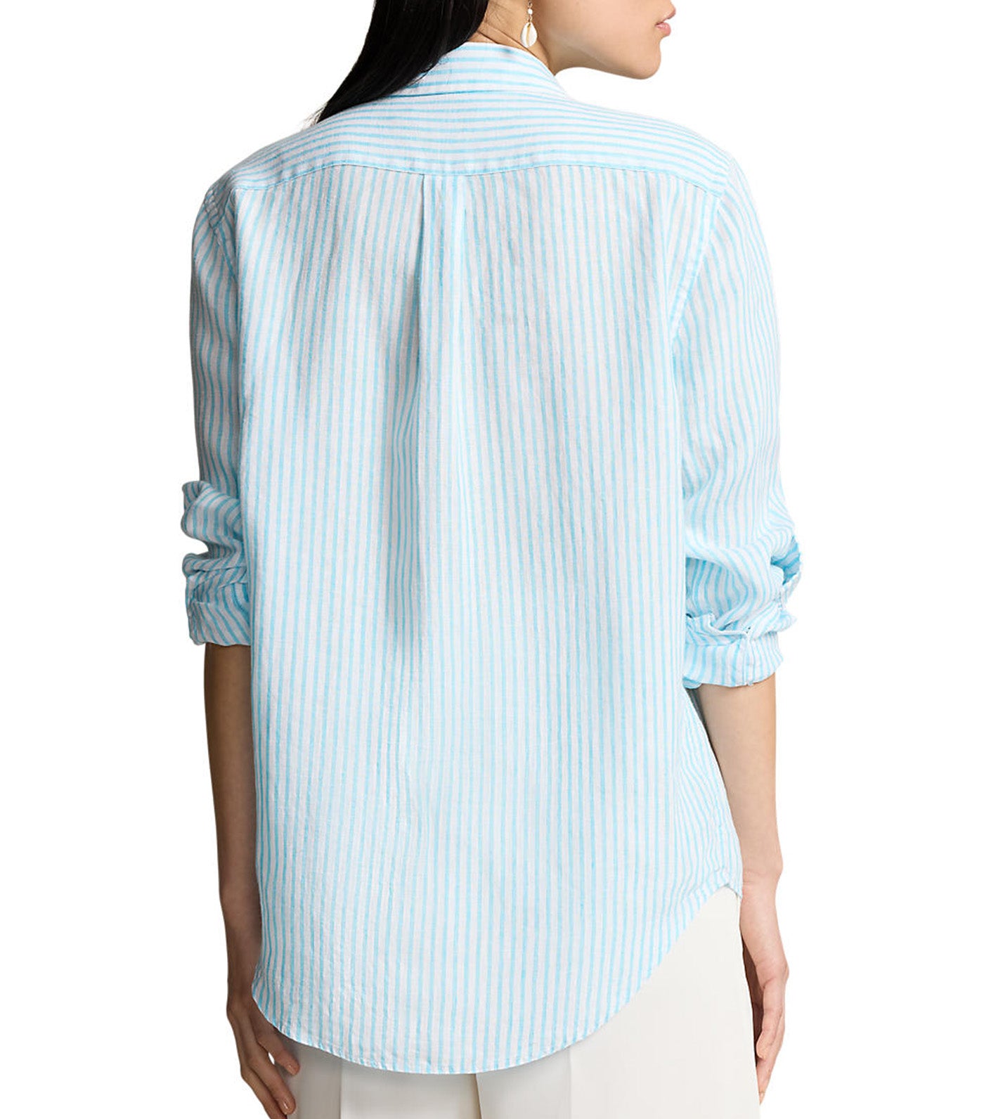 Women's Relaxed Fit Striped Linen Shirt