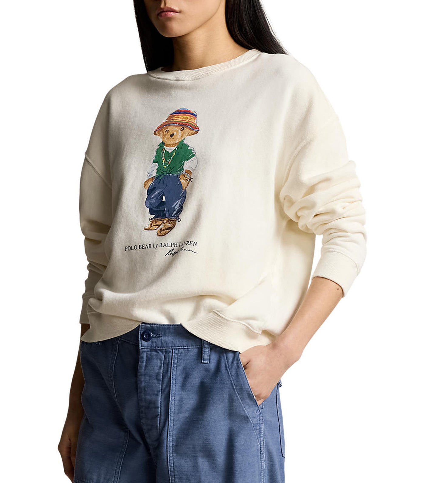 Women's Polo Bear Lightweight Fleece Crewneck