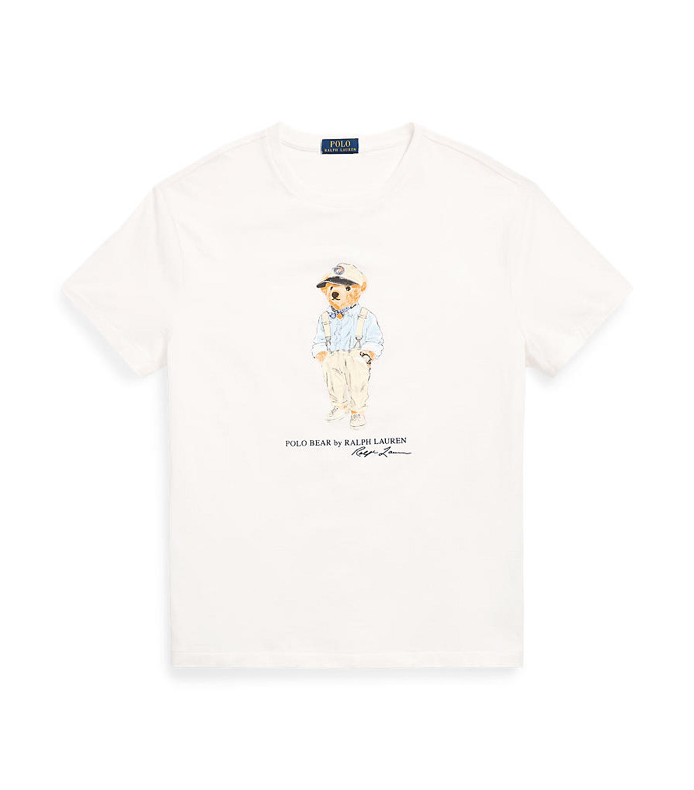 Men's Classic Fit Polo Bear Jersey T-Shirt Deckwsh Wht Hmgwy Bear