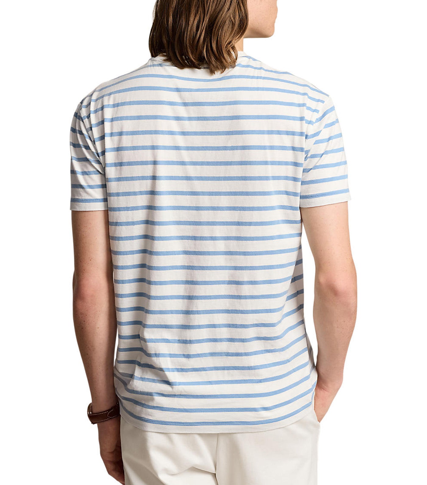 Men's Classic Fit Striped Jersey T-Shirt Nevis/Vessel Blue