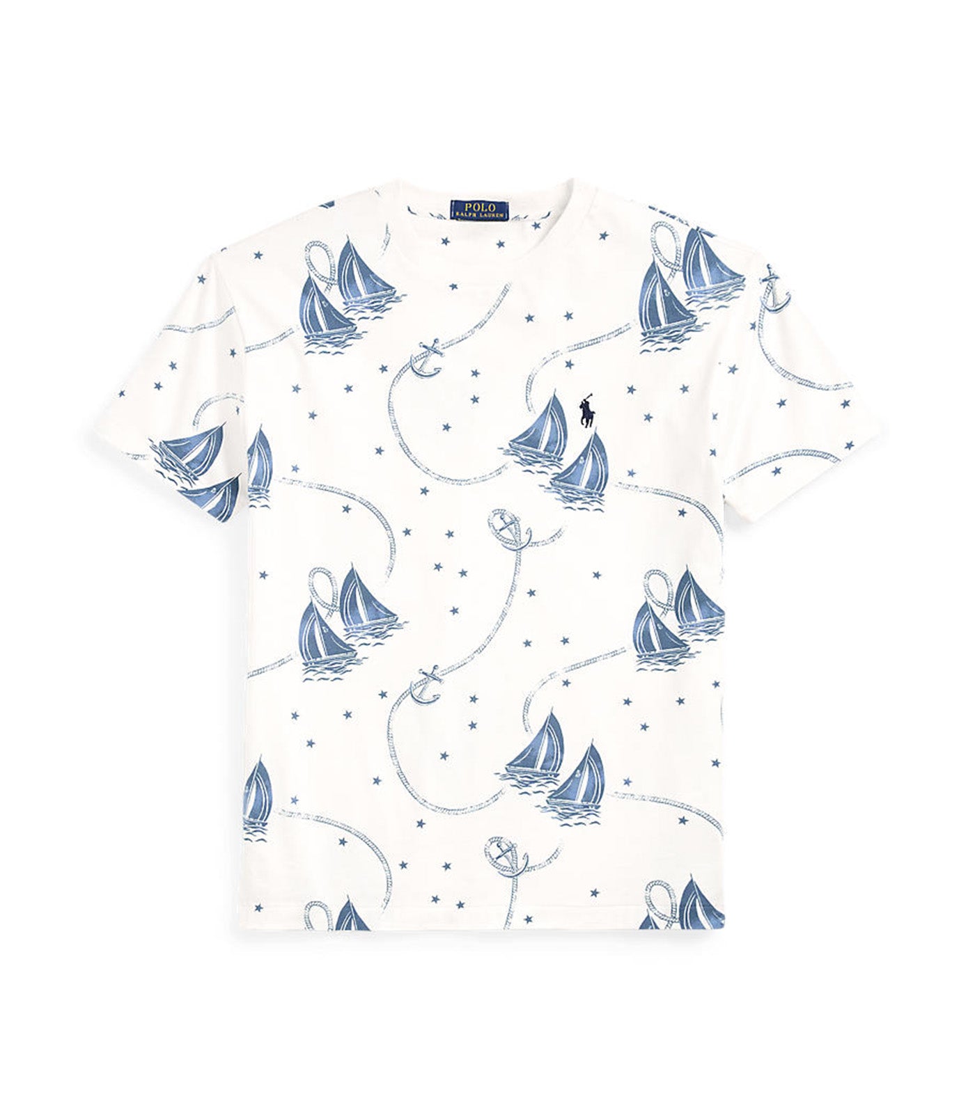 Men's Classic Fit Nautical Jersey T-Shirt Ocean Voyage Print