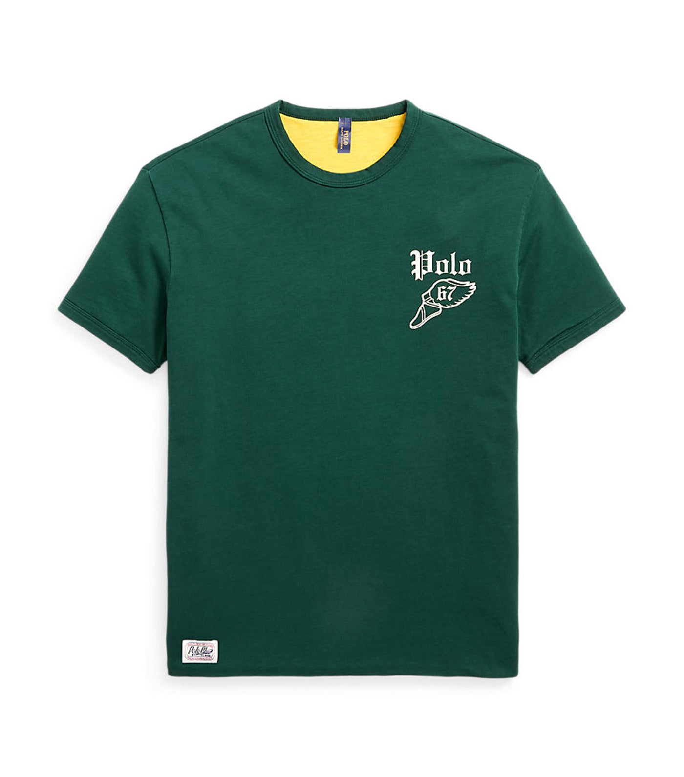 Men's Classic Fit Logo Slub Jersey T-Shirt Moss Agate/Gold Bugle