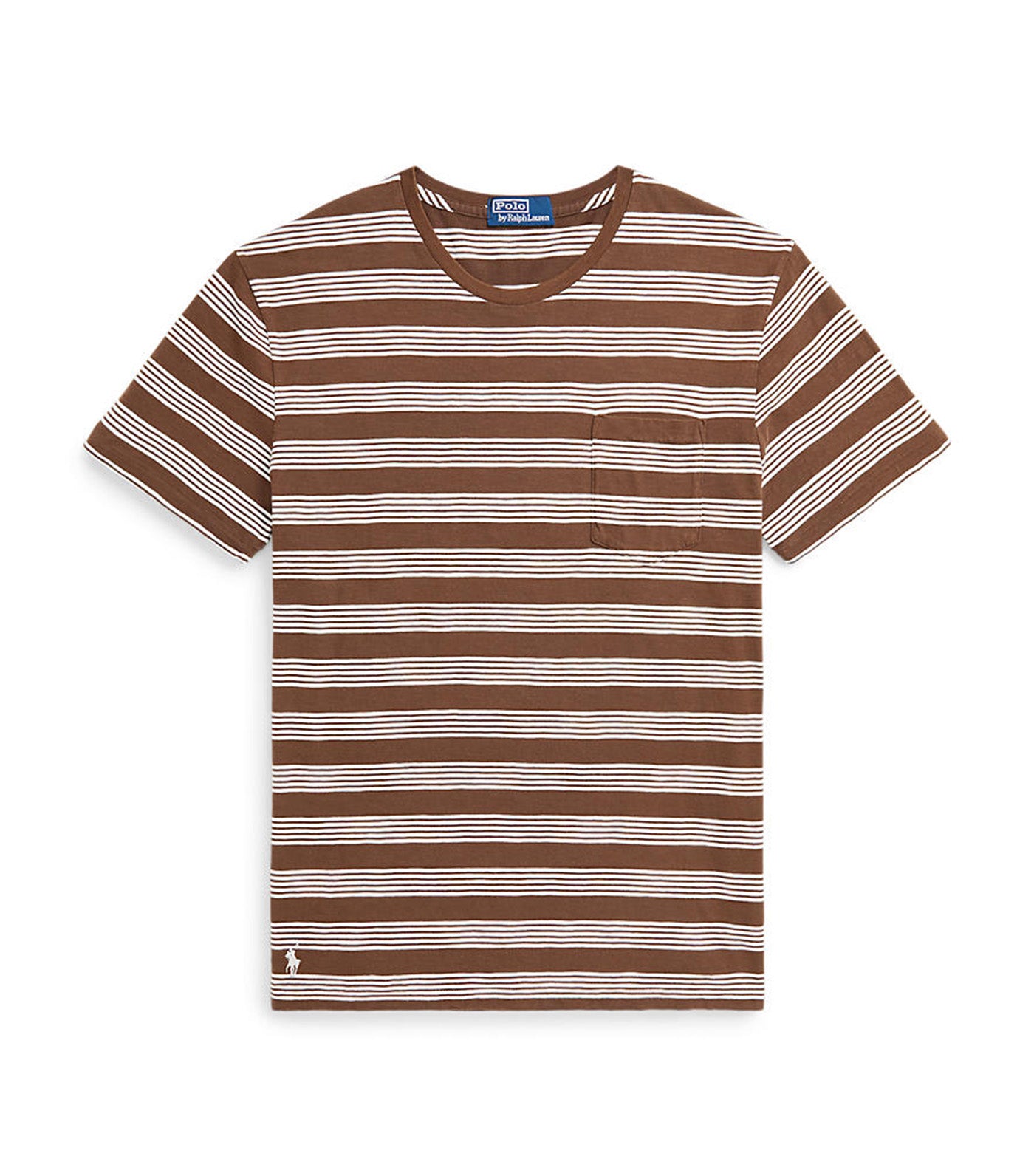 Men's Standard Fit Striped Jersey T-Shirt Pale Russet/Deckwash White