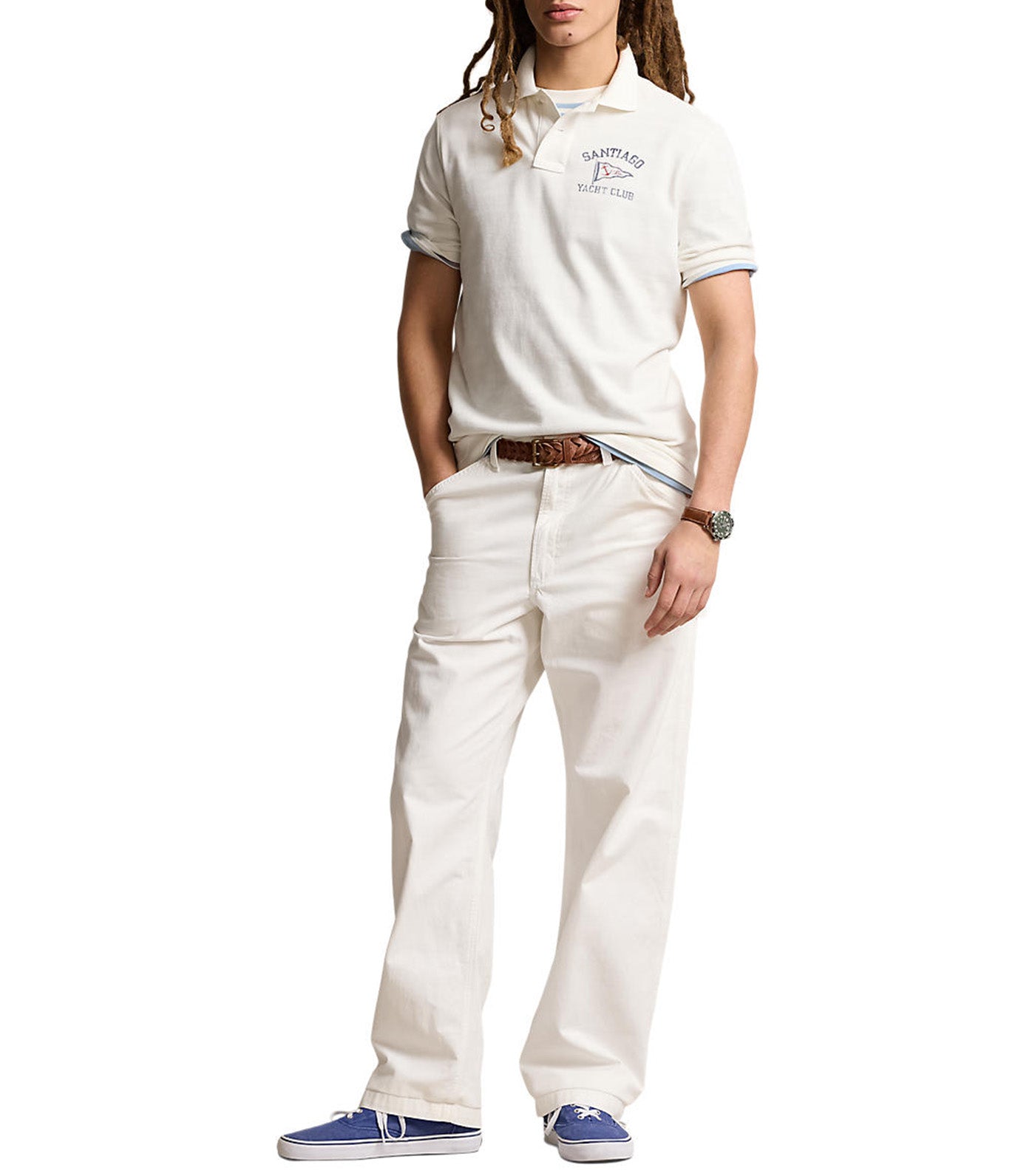 Men's Classic Fit Nautical Mesh Polo Shirt