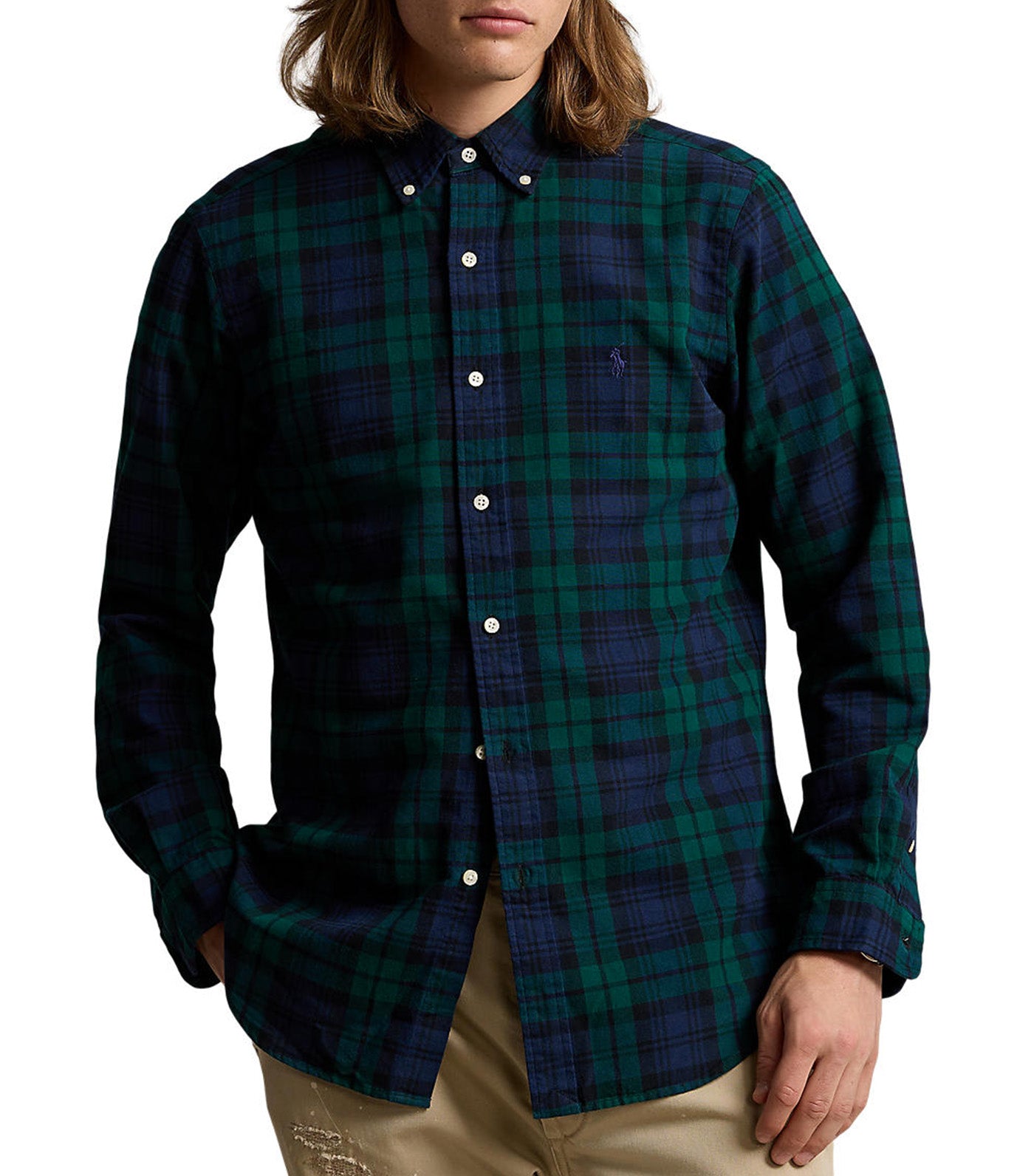 Men's Classic Fit Plaid Oxford Shirt