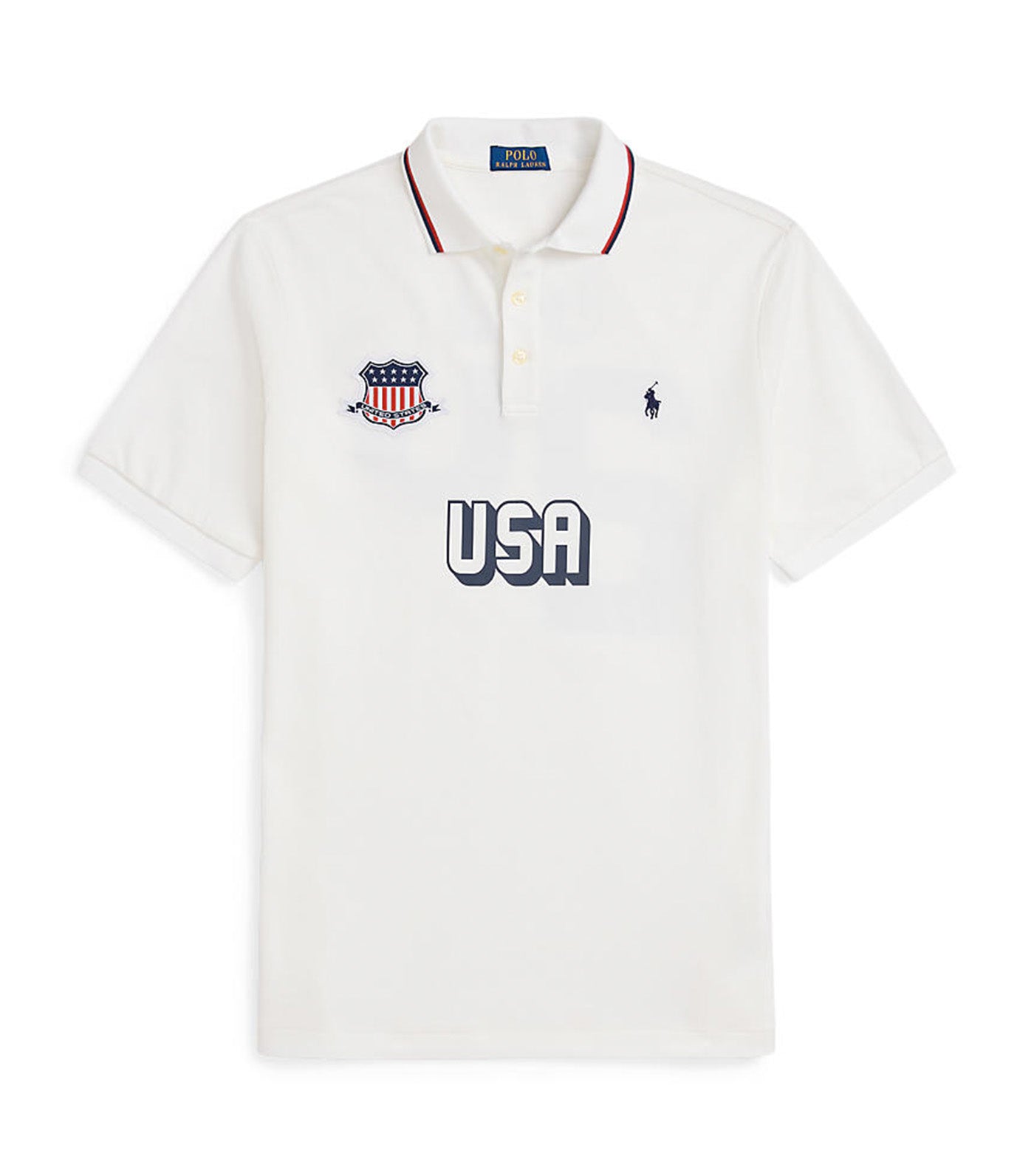 ★POLO RALPH LAUREN★ Classic Fit USA Polo Shirt White MNPOK Polo Ralph Lauren Men's Classic Fit USA Polo Shirt White