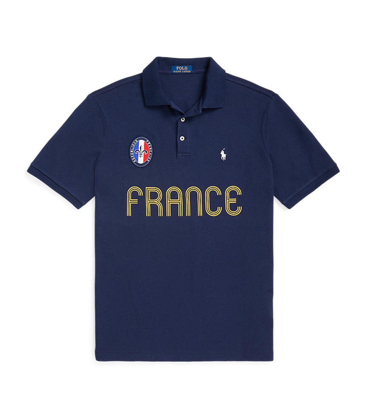 Men's Classic Fit France Polo Shirt Refined Navy