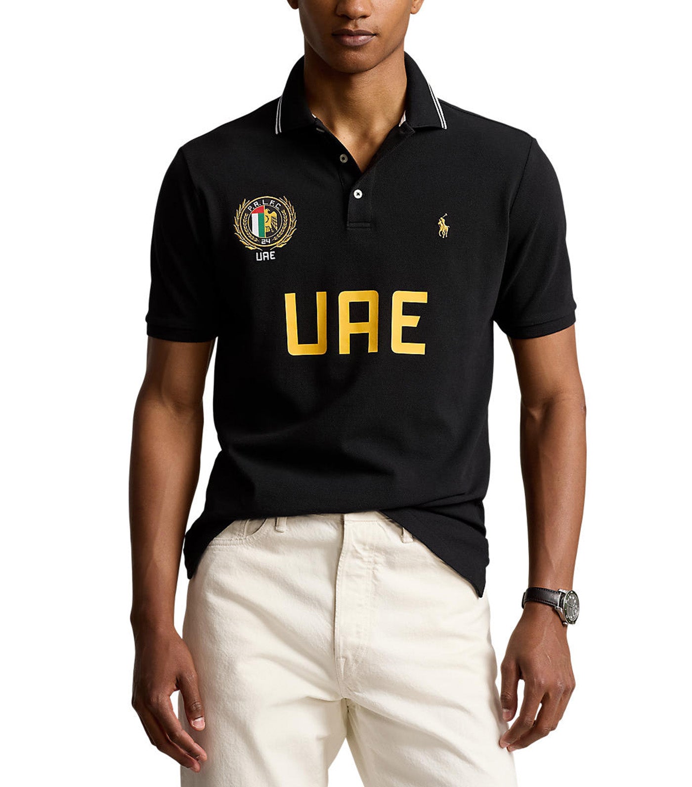 Men's Classic Fit UAE Polo Shirt Polo Black