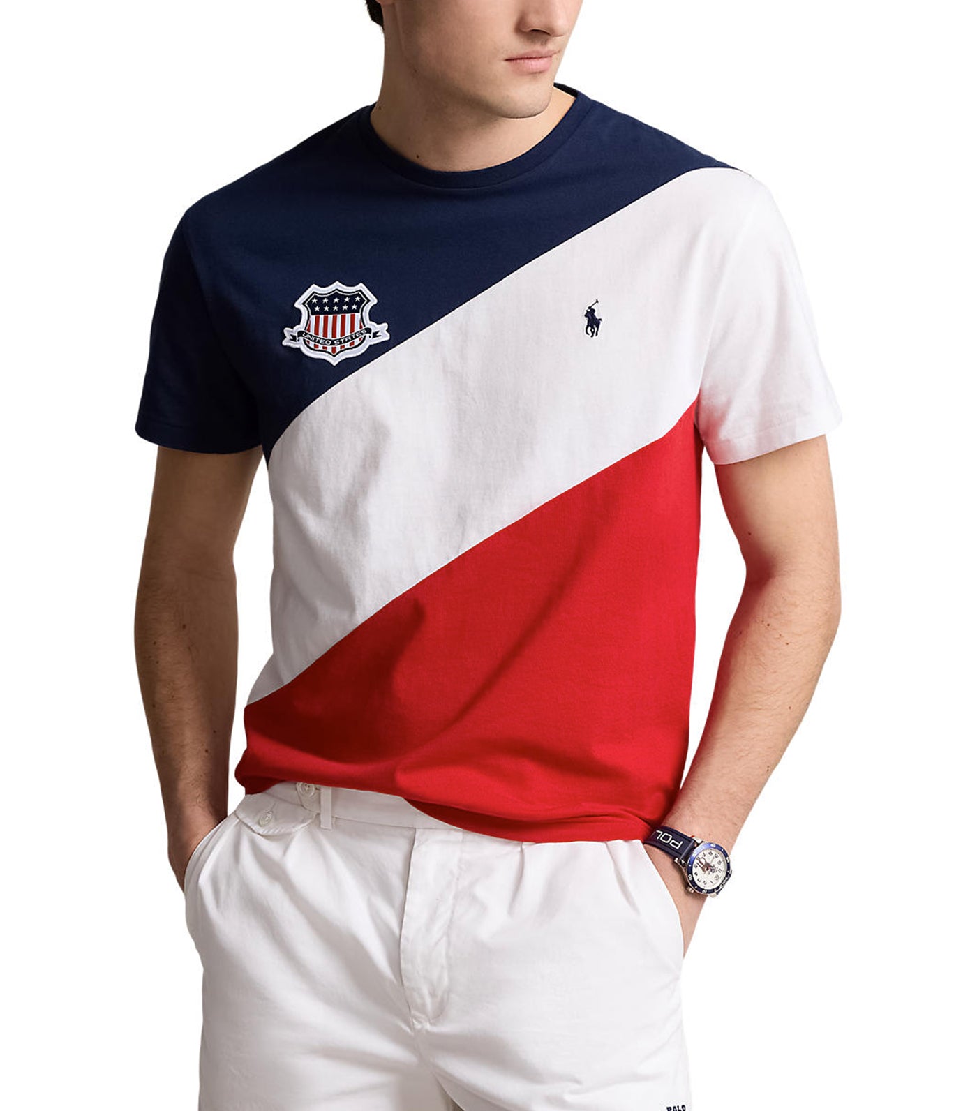 Men's Classic Fit USA T-Shirt Refined Navy Multi