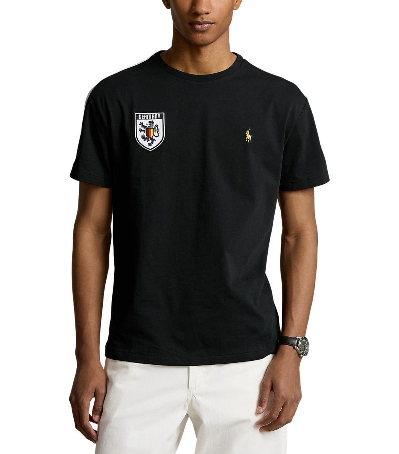 Men's Classic Fit Germany Jersey T-Shirt Polo Black