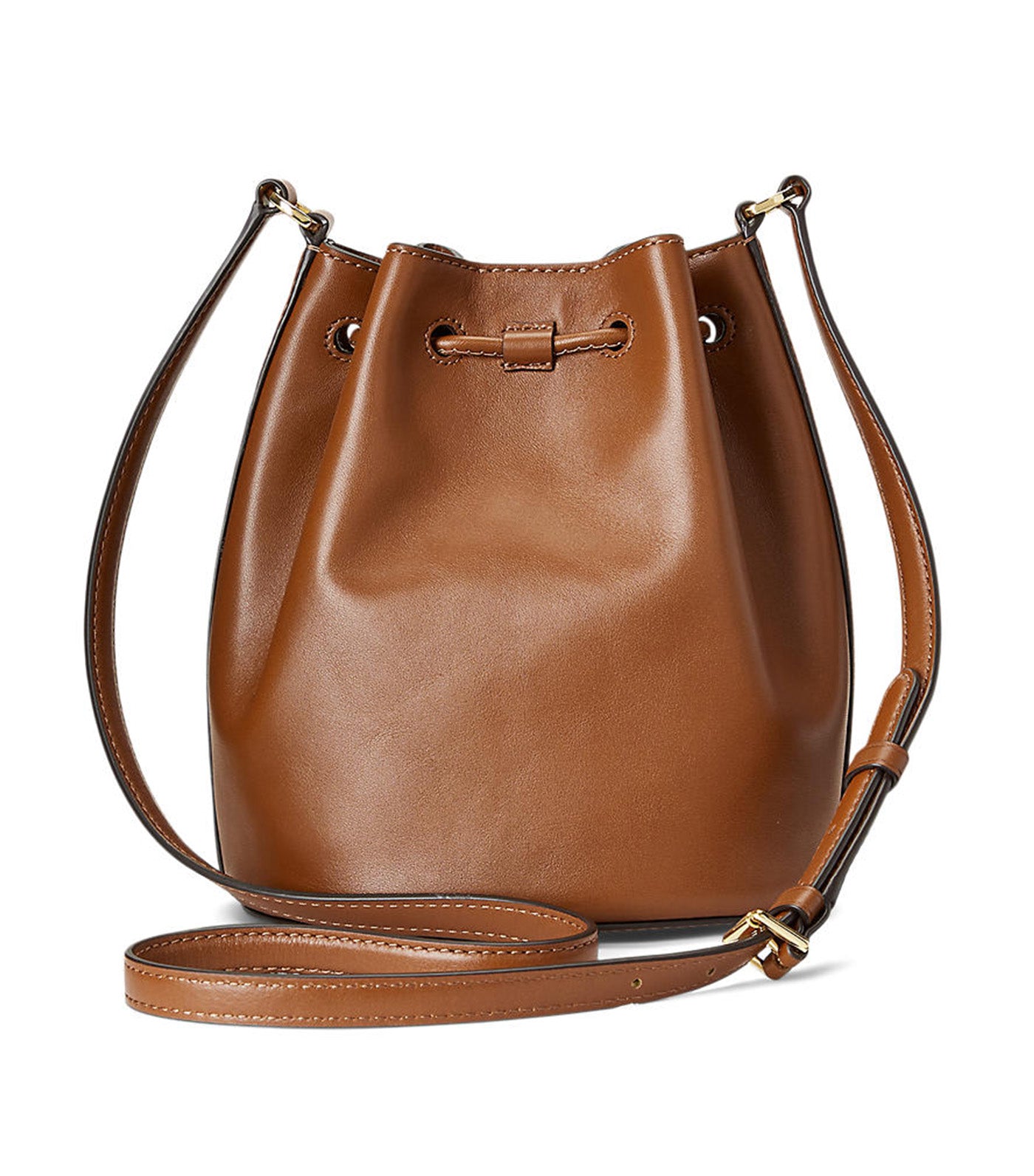 Leather Medium Andie Drawstring Bag Lauren Tan