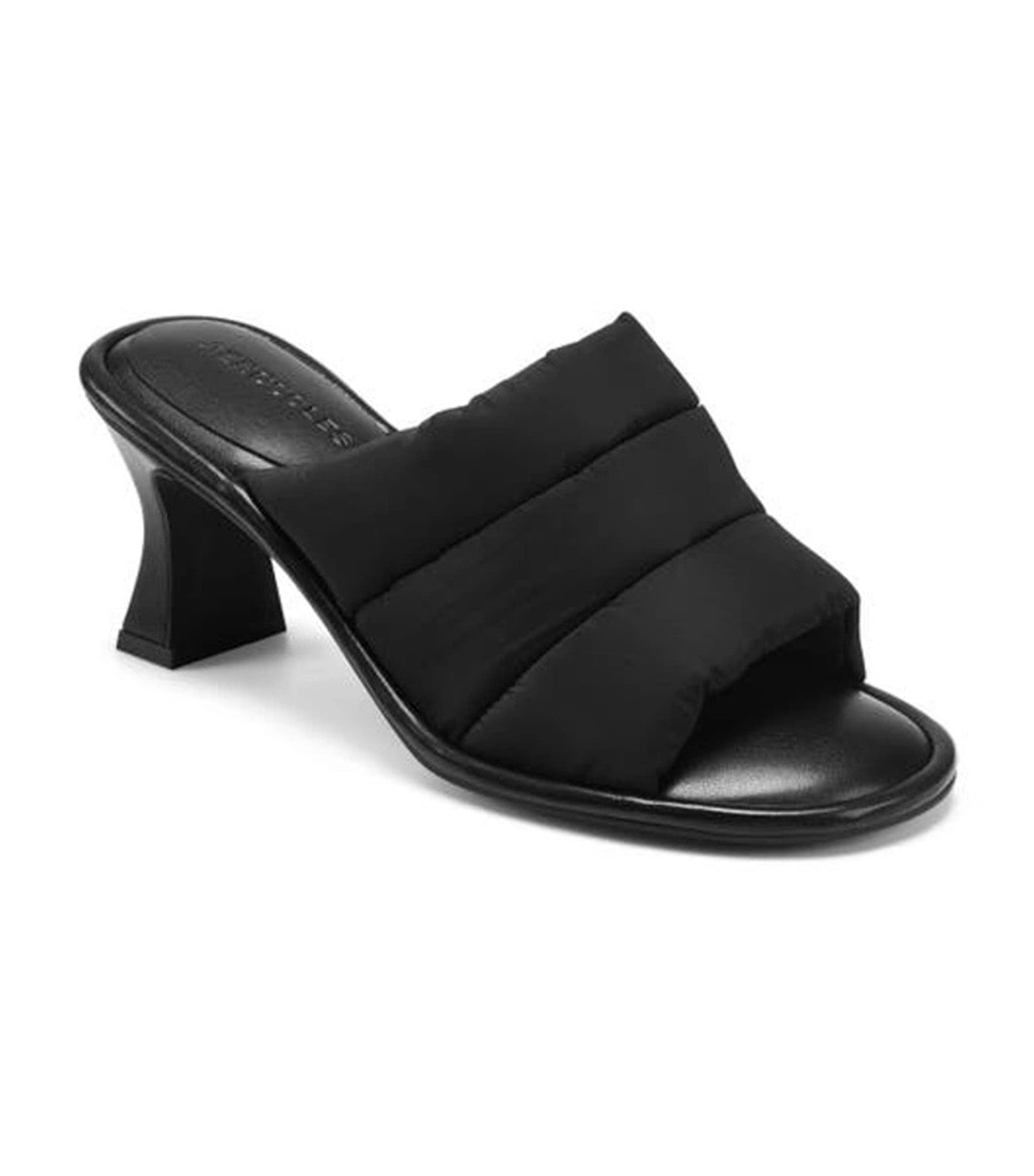 Puffer Heel Sandals Black