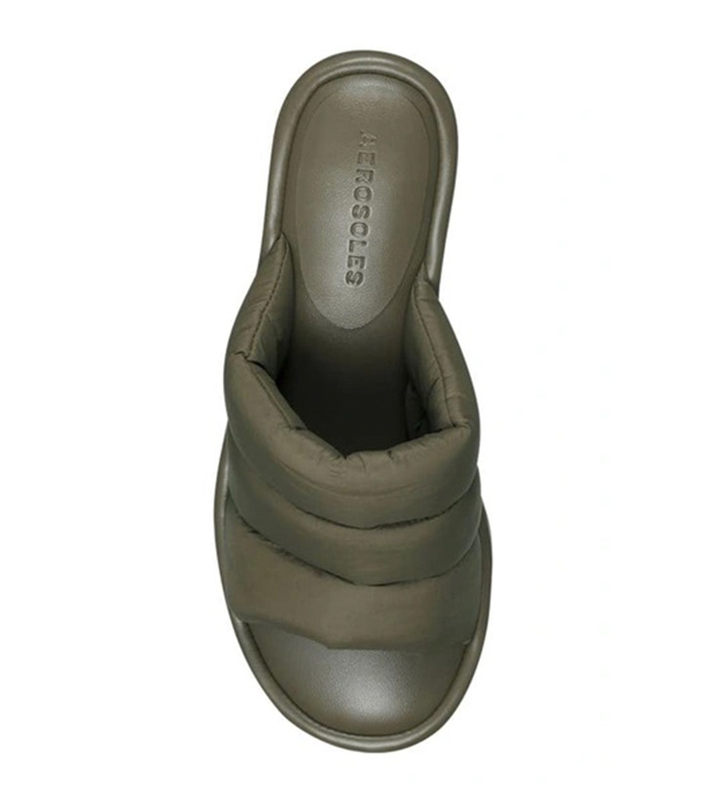 Puffer Heel Sandals Army Green